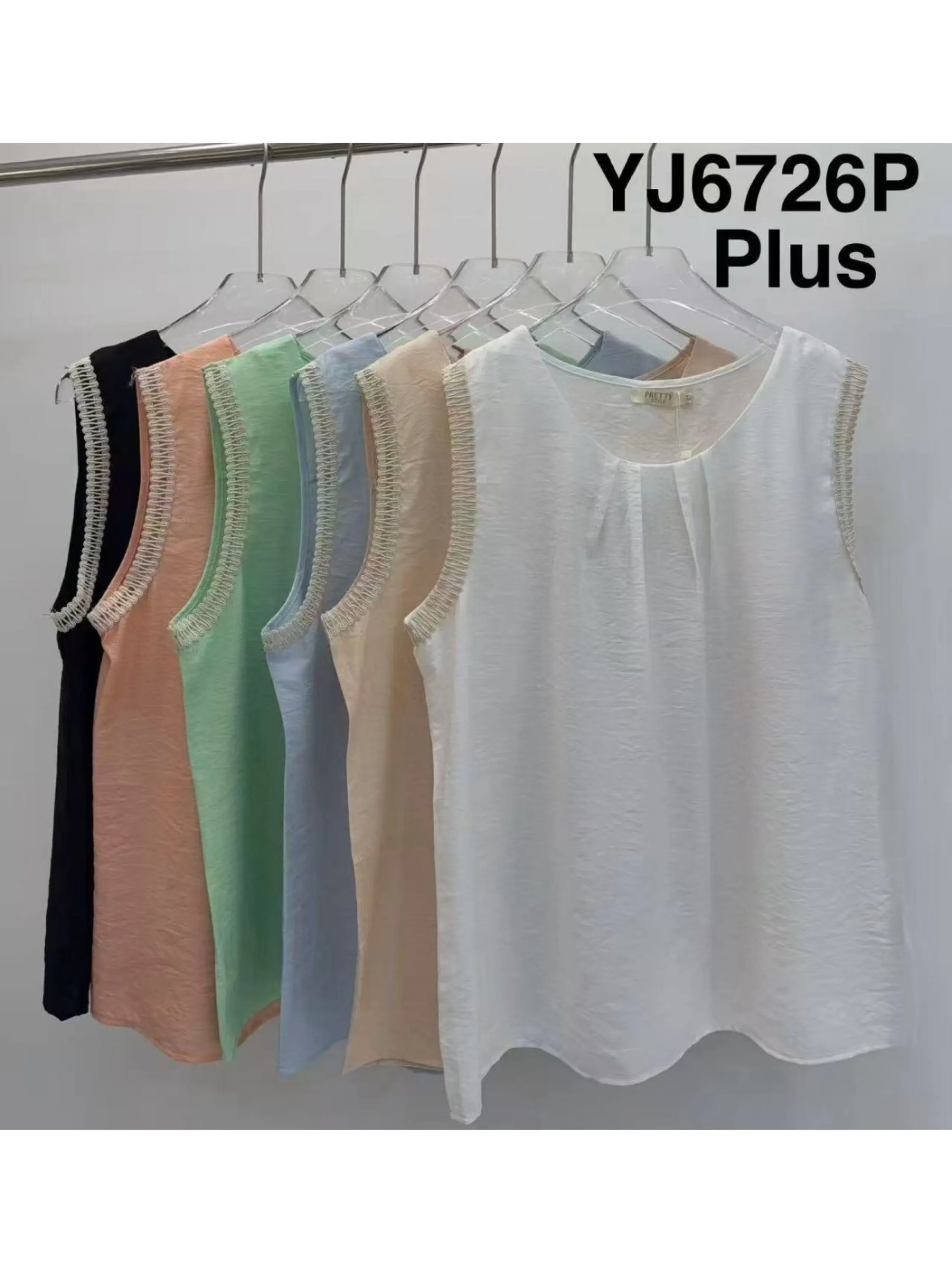 plus size com bordado sem manga shu loja