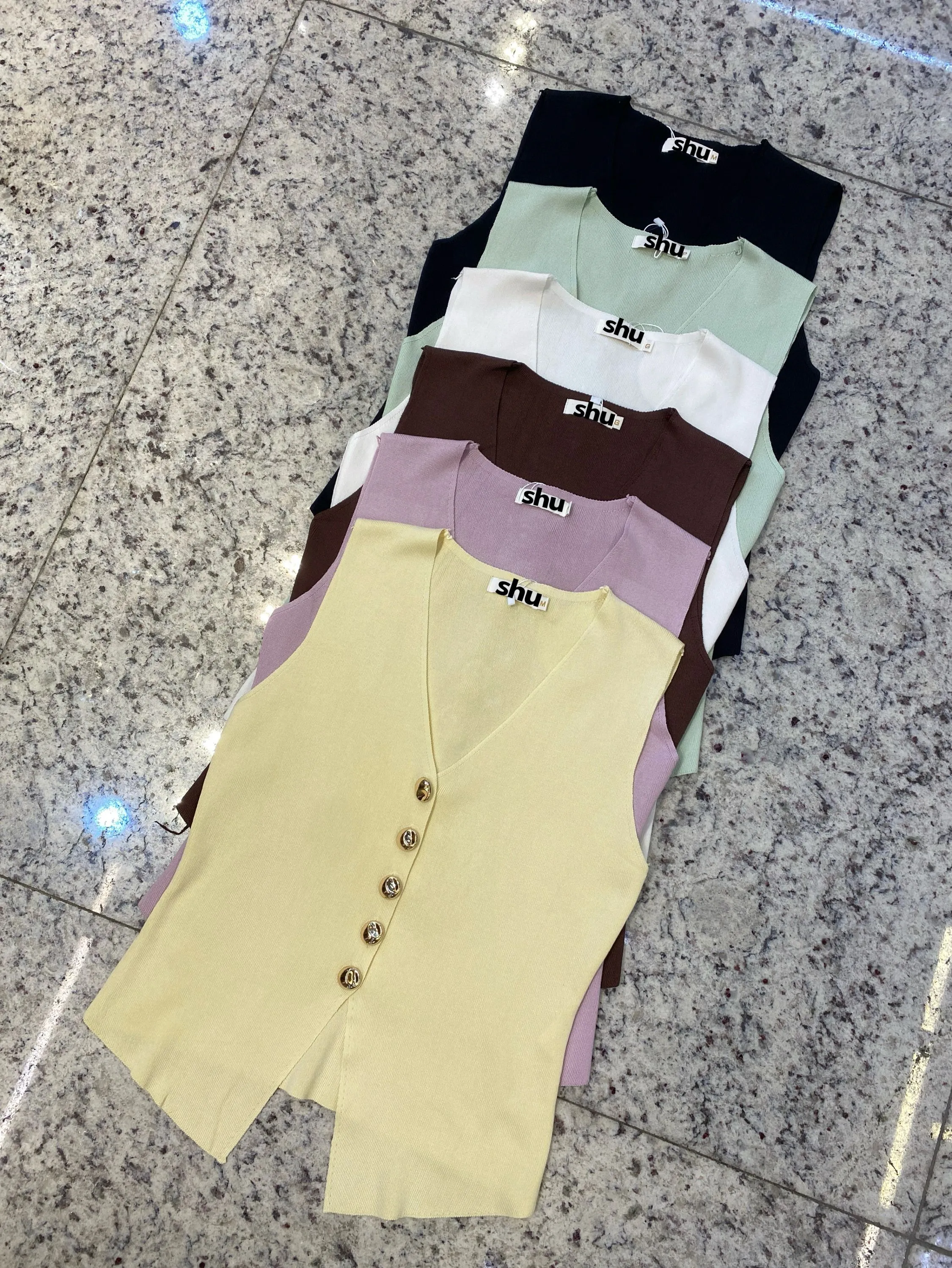 blusa de modal sem manga shu loja