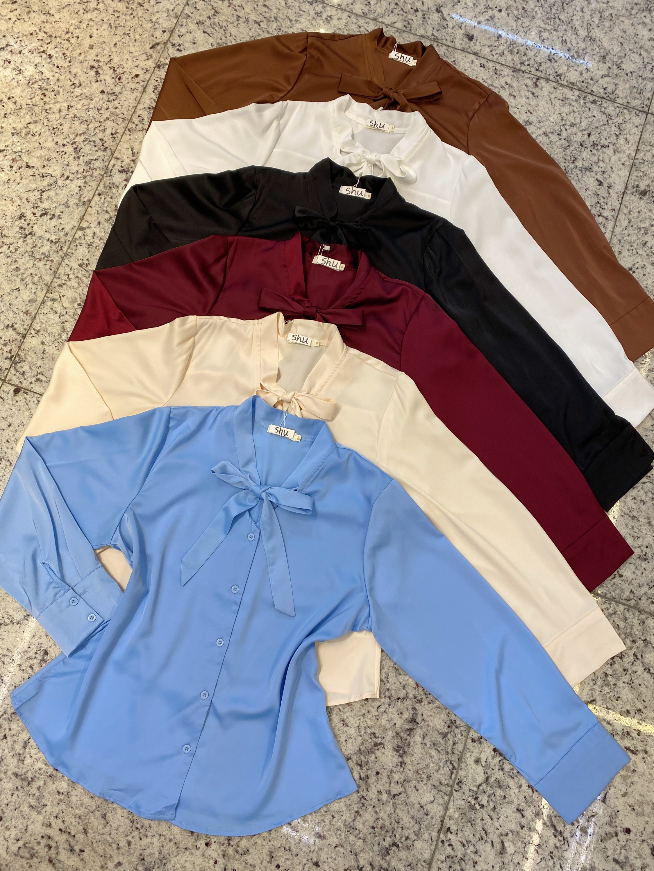 camisa lisa manga longa shu loja