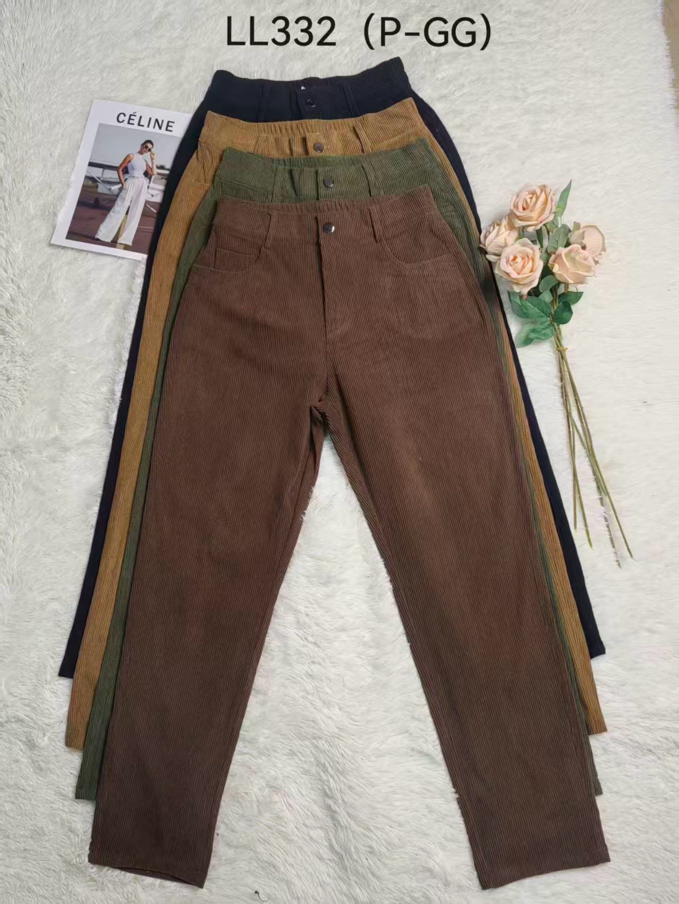 calça de veludo com elastano shu loja