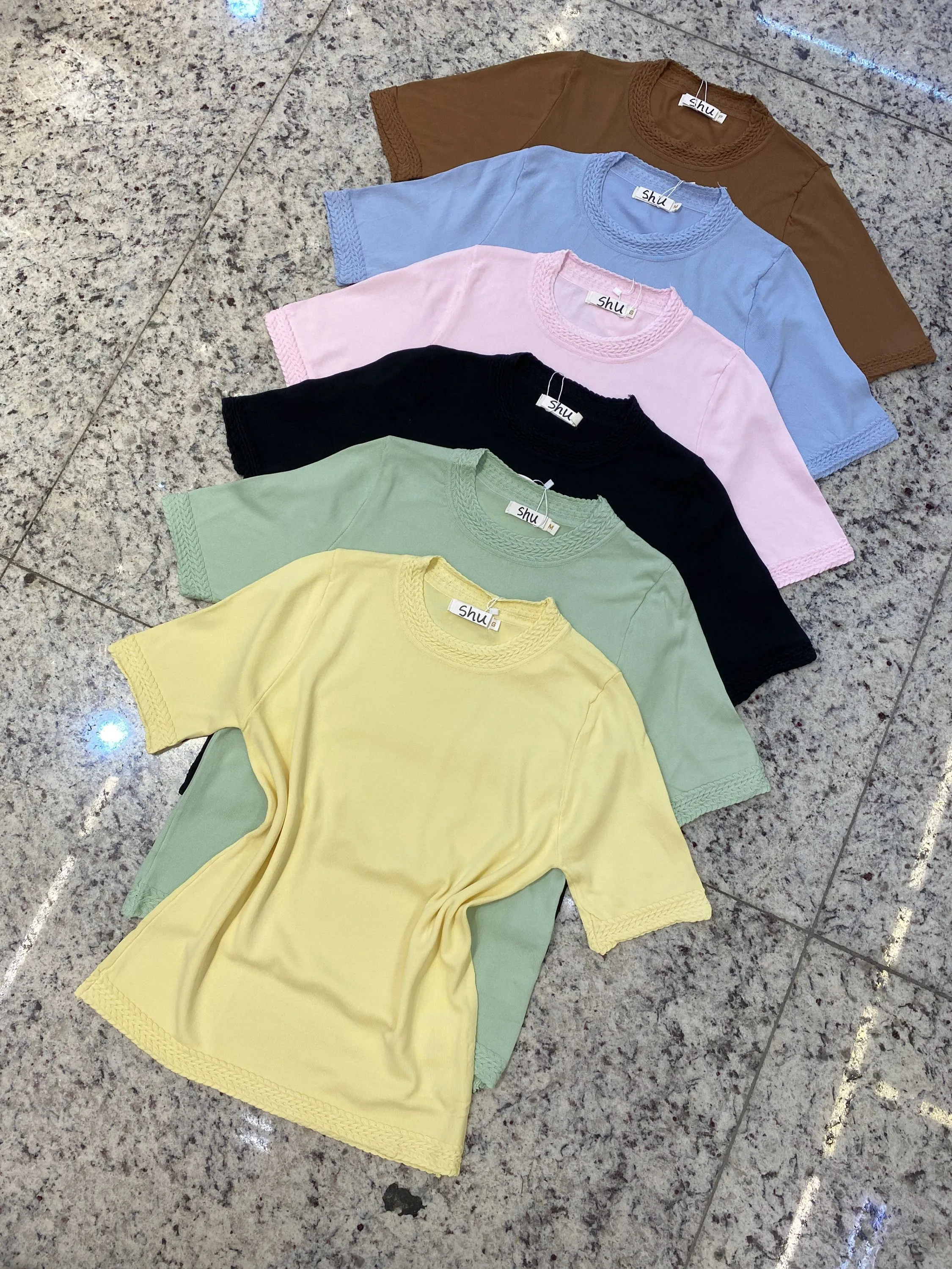 blusa de modal manga curta shu loja