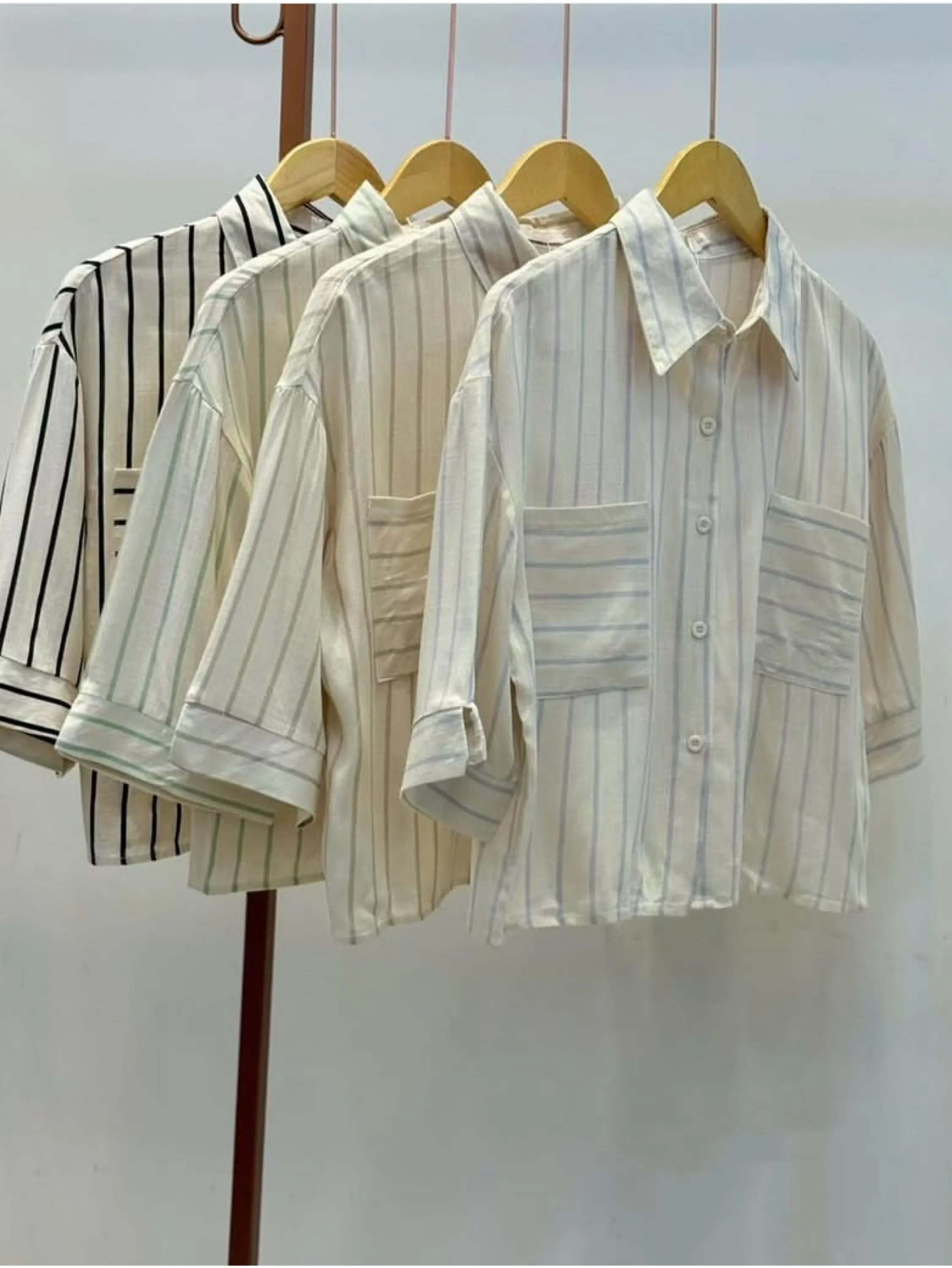 blusa de listra manga 3/4 shu loja