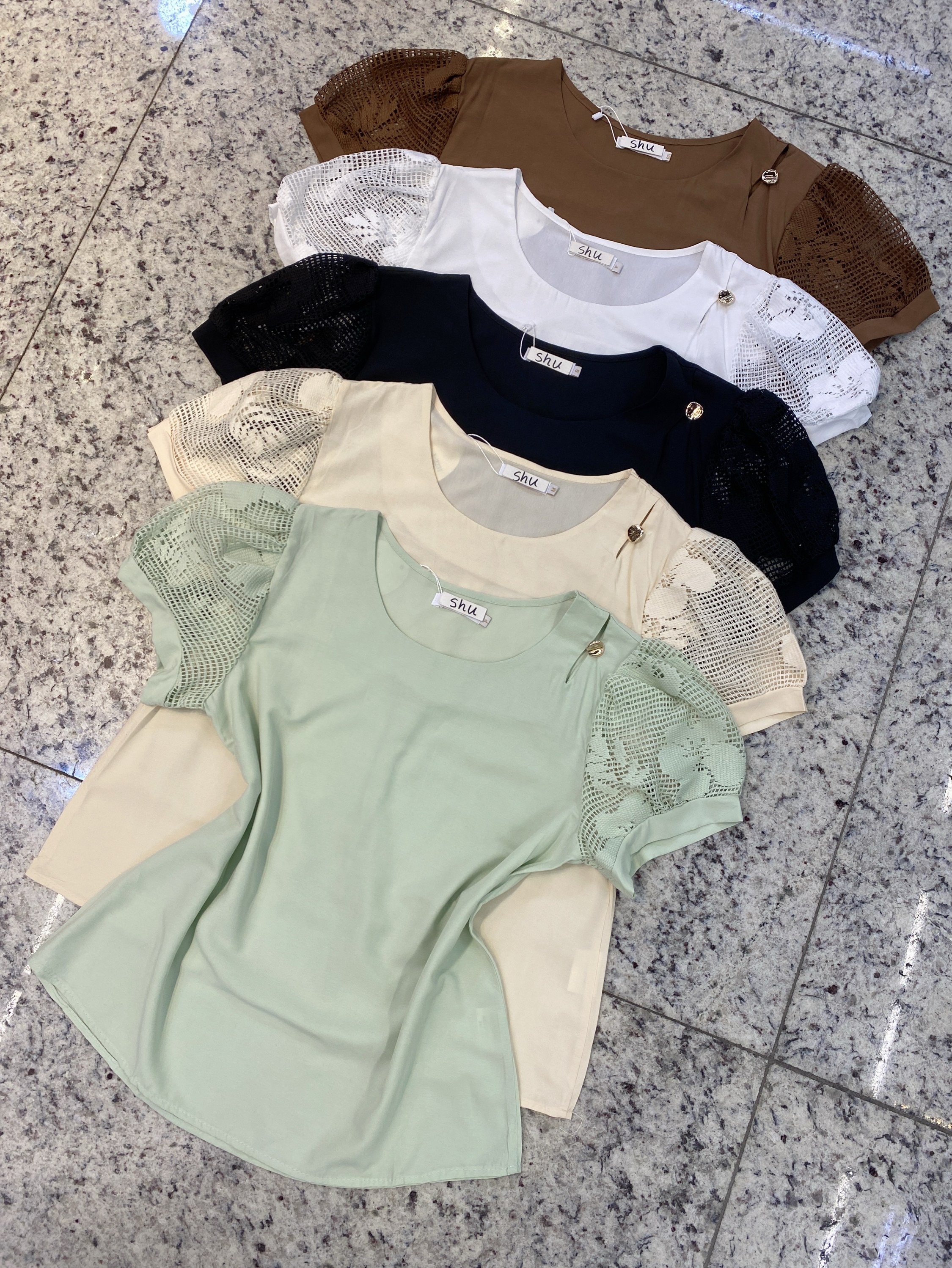 blusa lisa manga curta importado shu loja