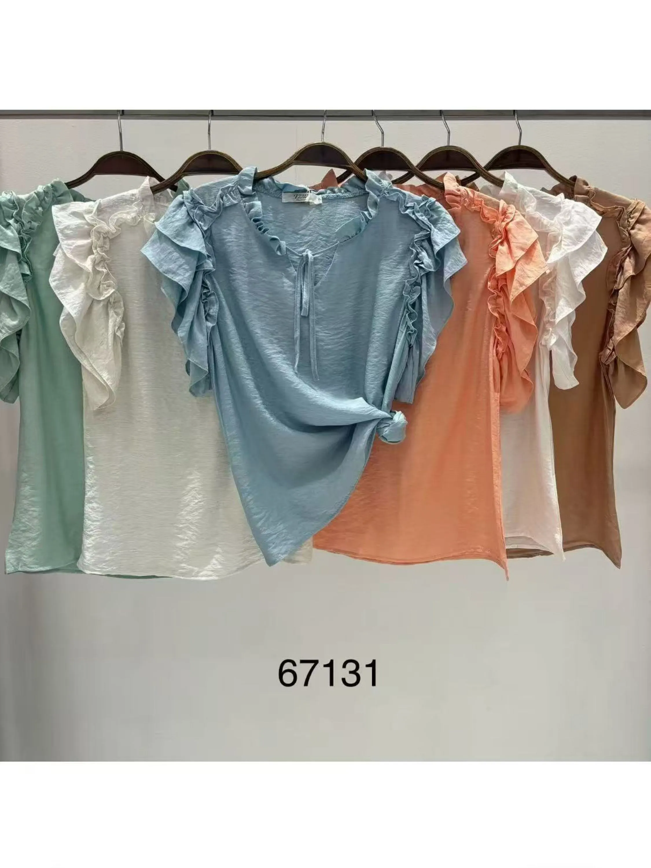 blusa lisa manga curta manga babada shu loja