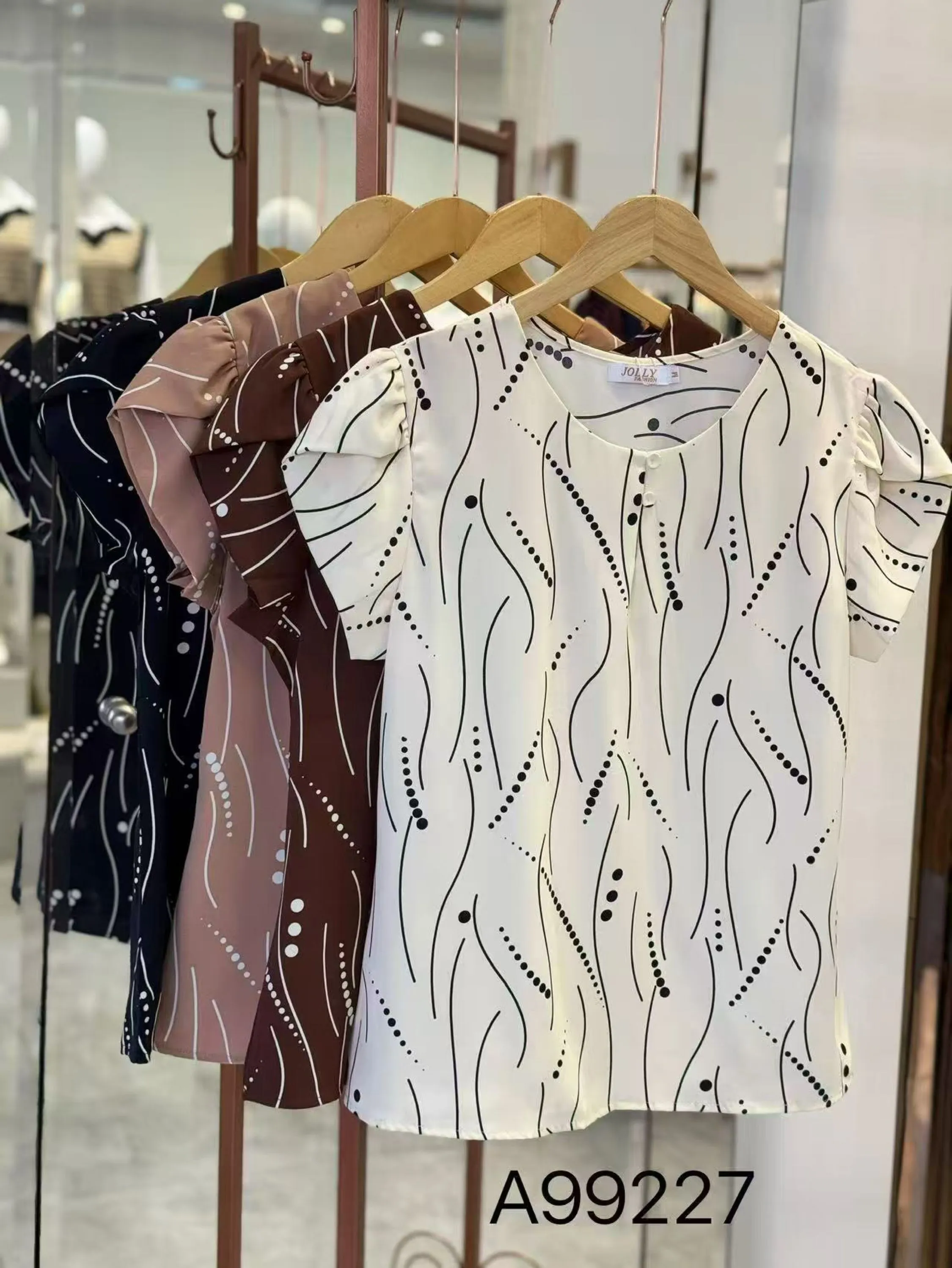 blusa estampado manga curta shu loja