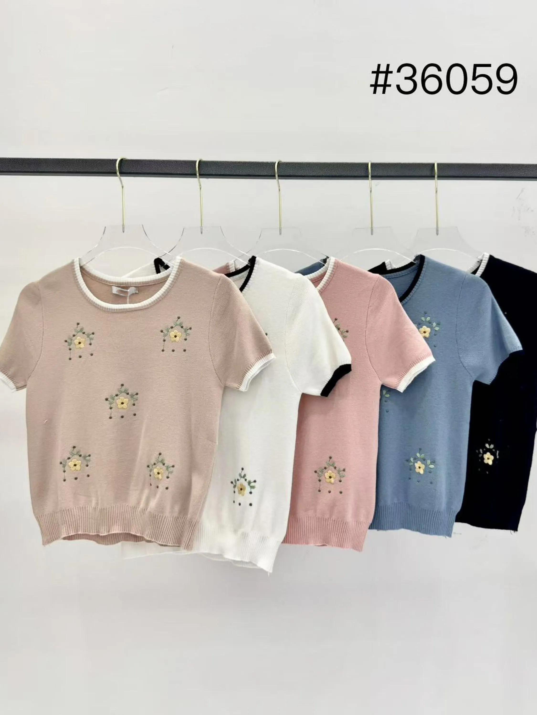 blusa de modal grosso com bordado manga curta shu loja