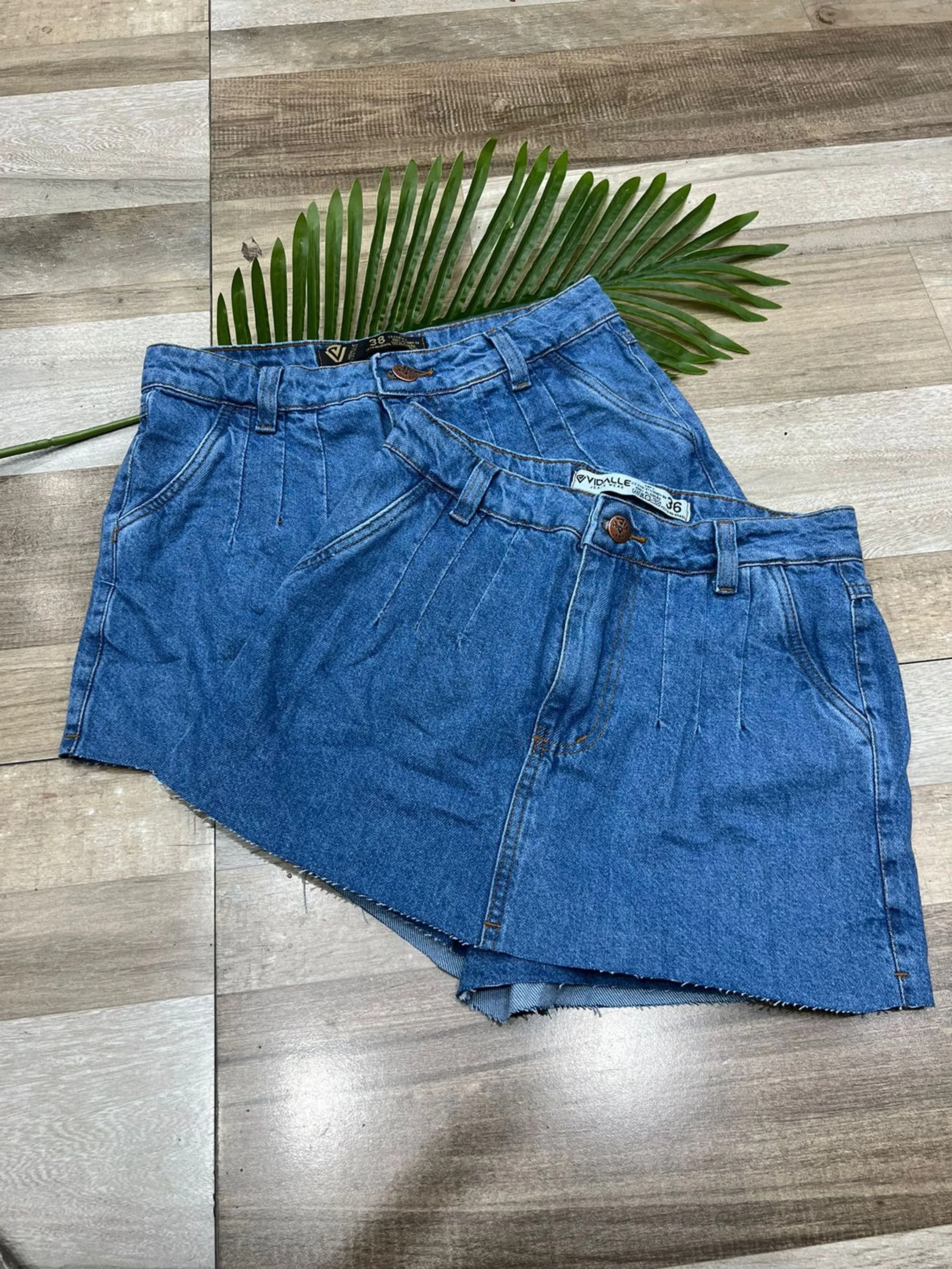 Short Saia Jeans Feminina