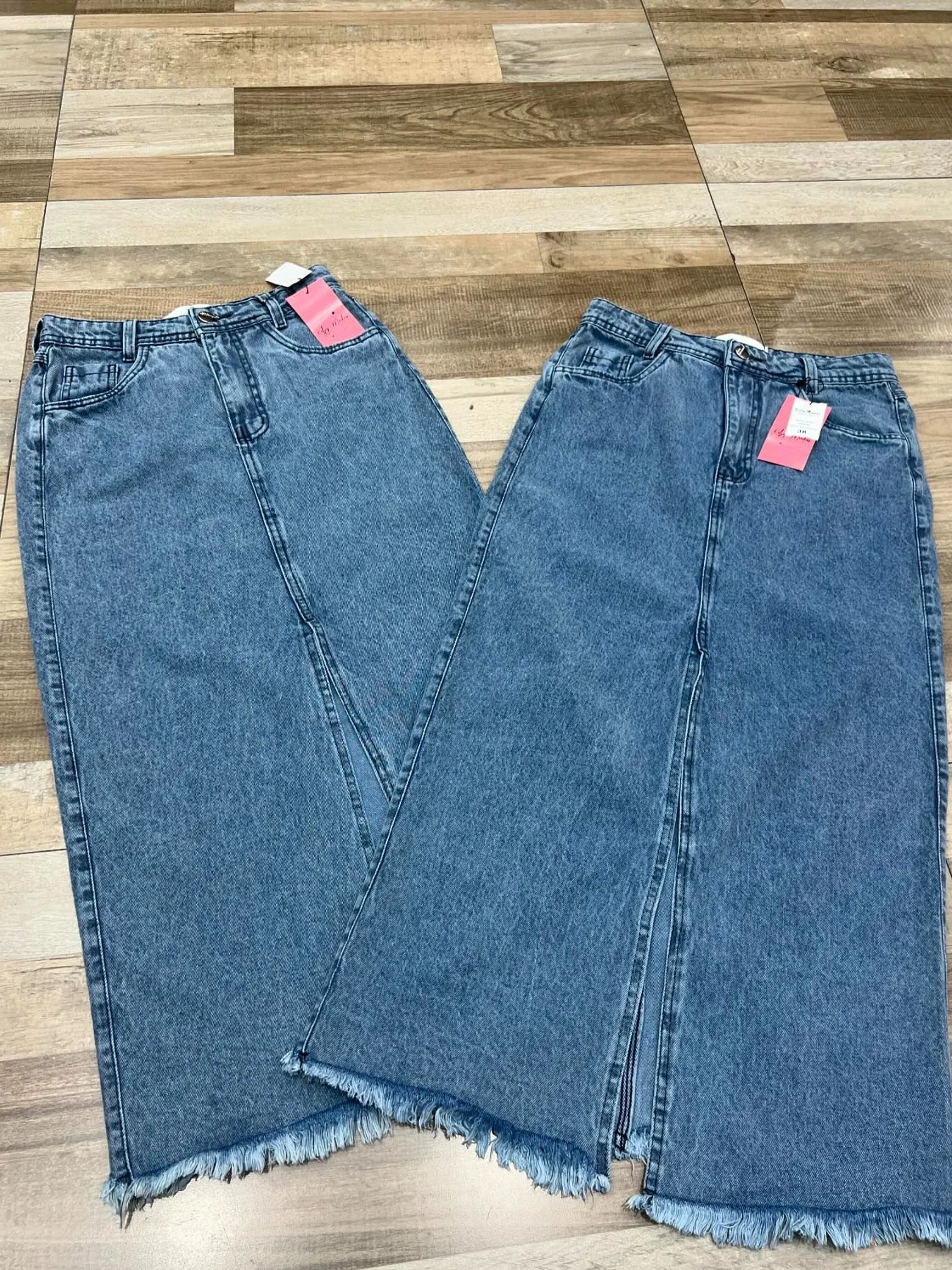 Saia Jeans Feminina Long