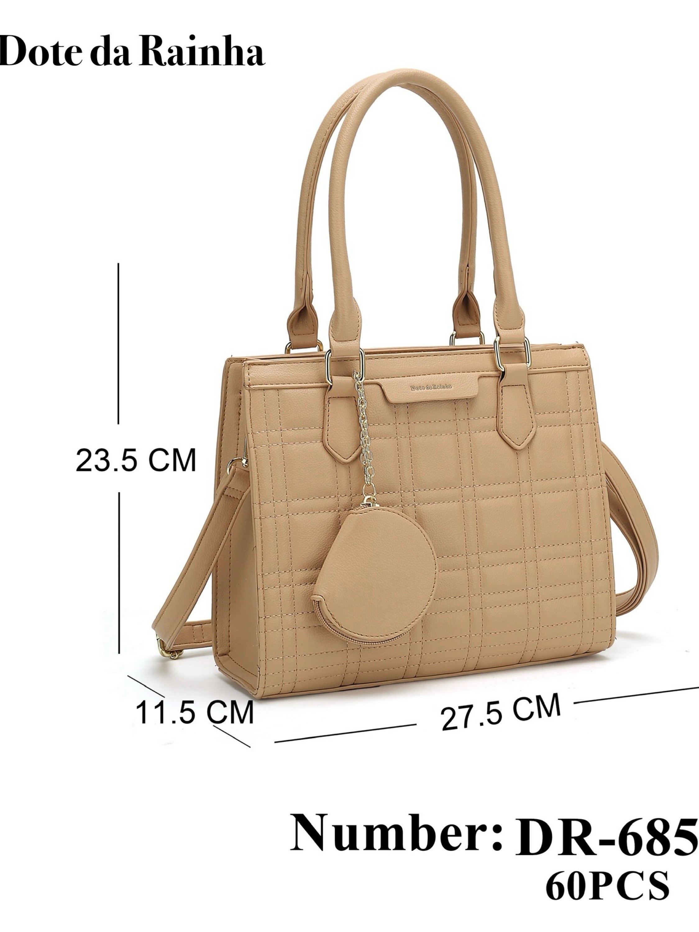 Bolsa de mão acolchoada elegante