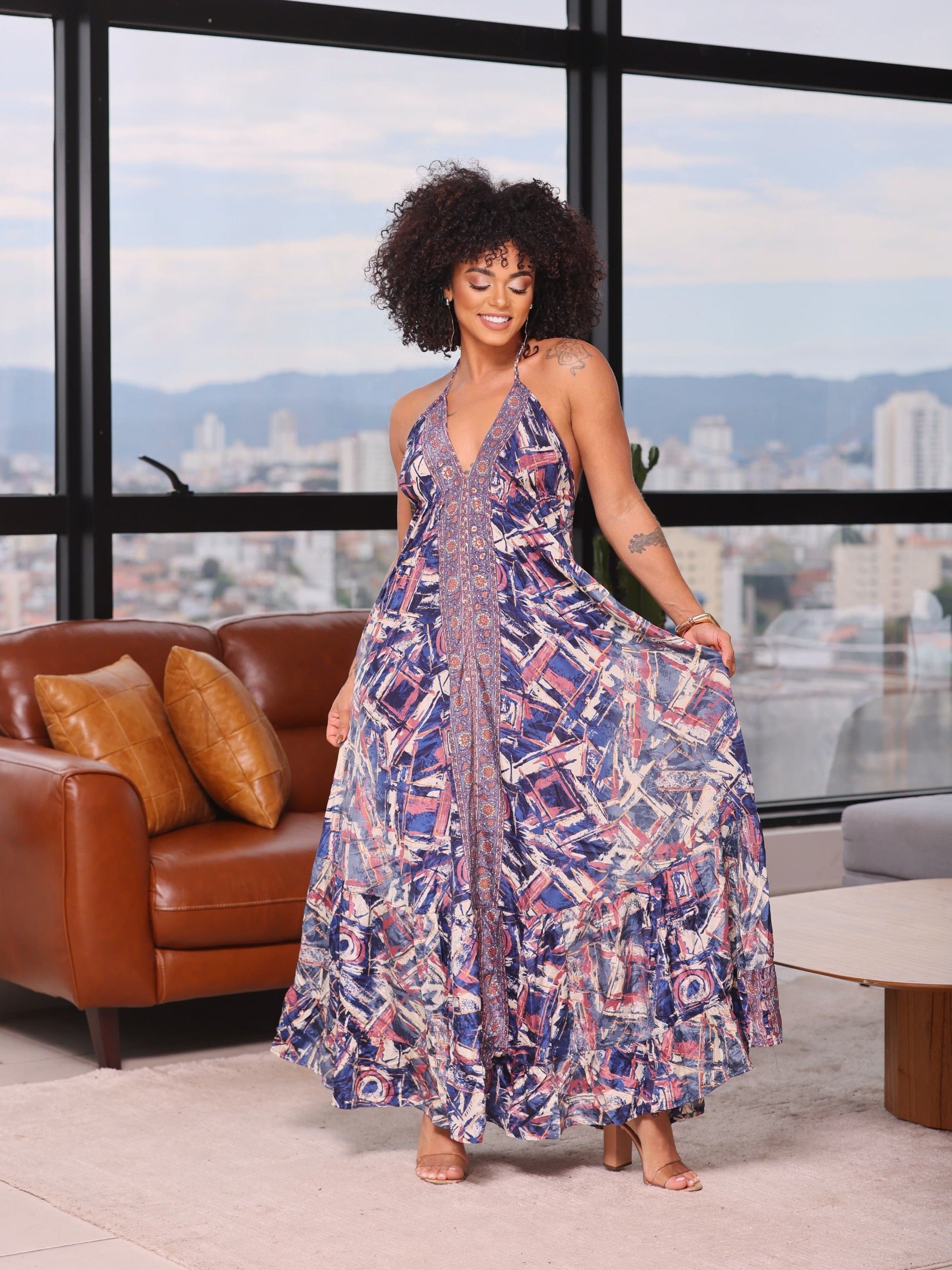 Vestido Costa Nua Indiano de Seda Lenço Moda Praia