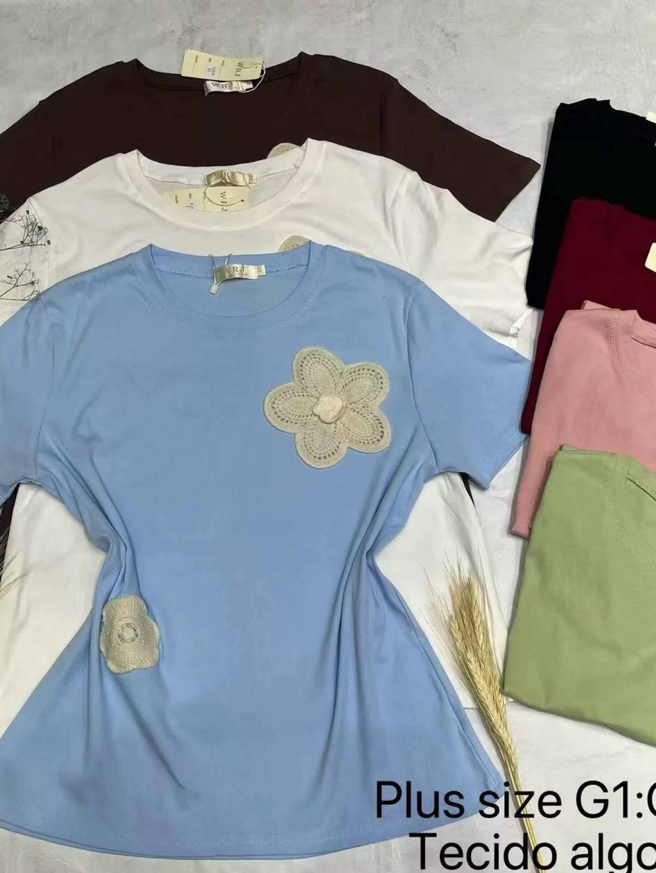 Blusa algodão plus