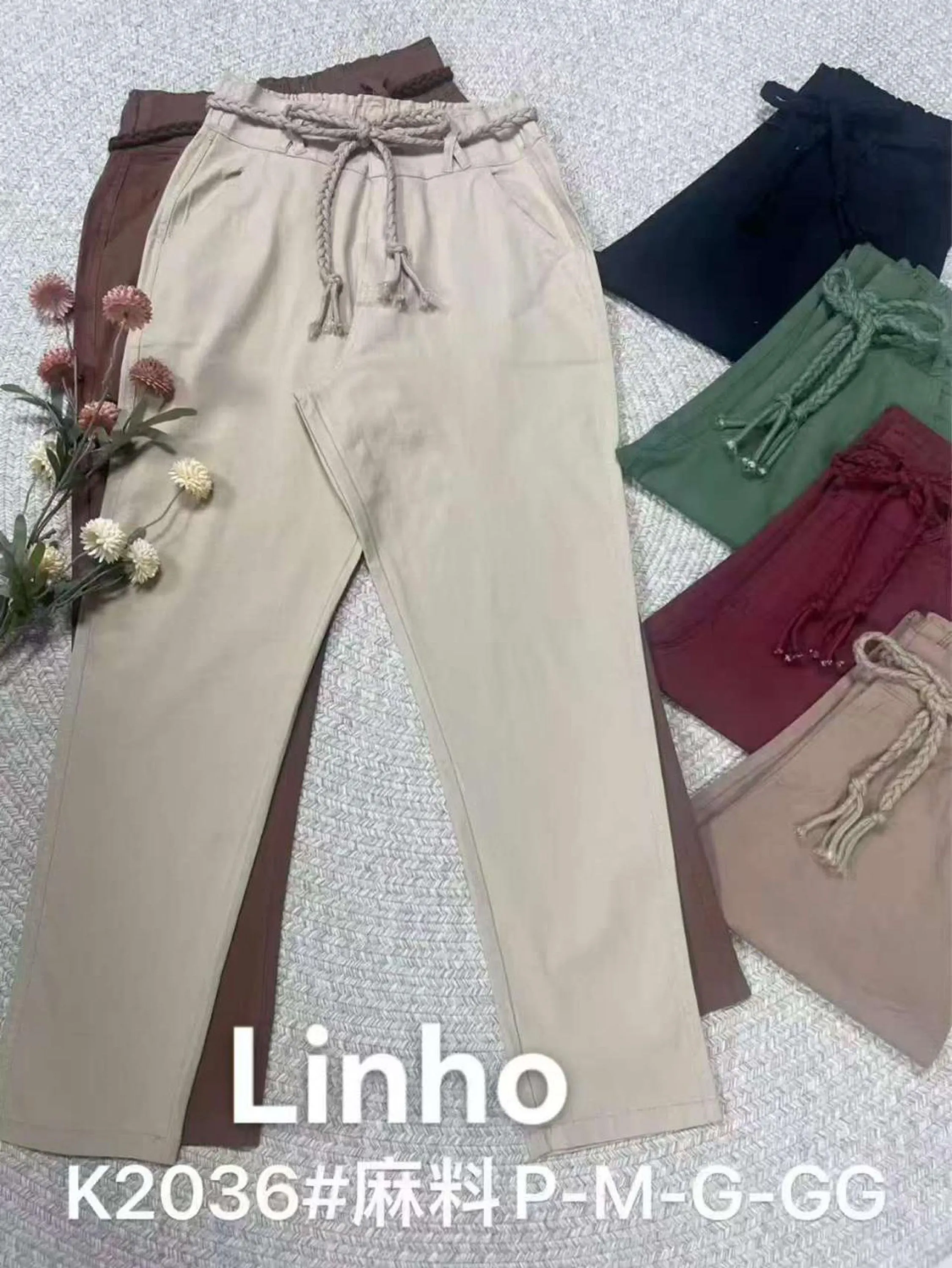 Calca linho com estica