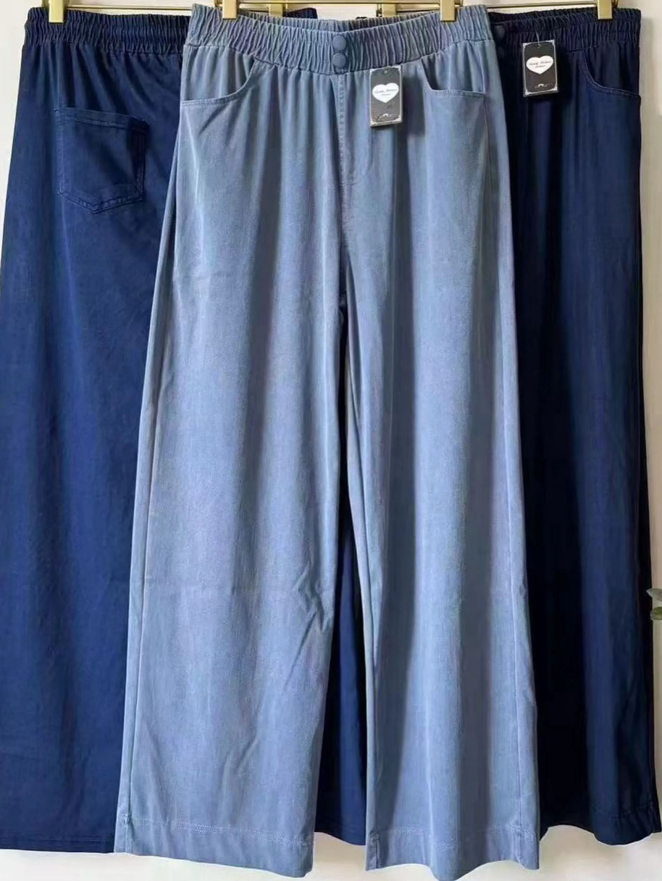 Calça jeans pantalona