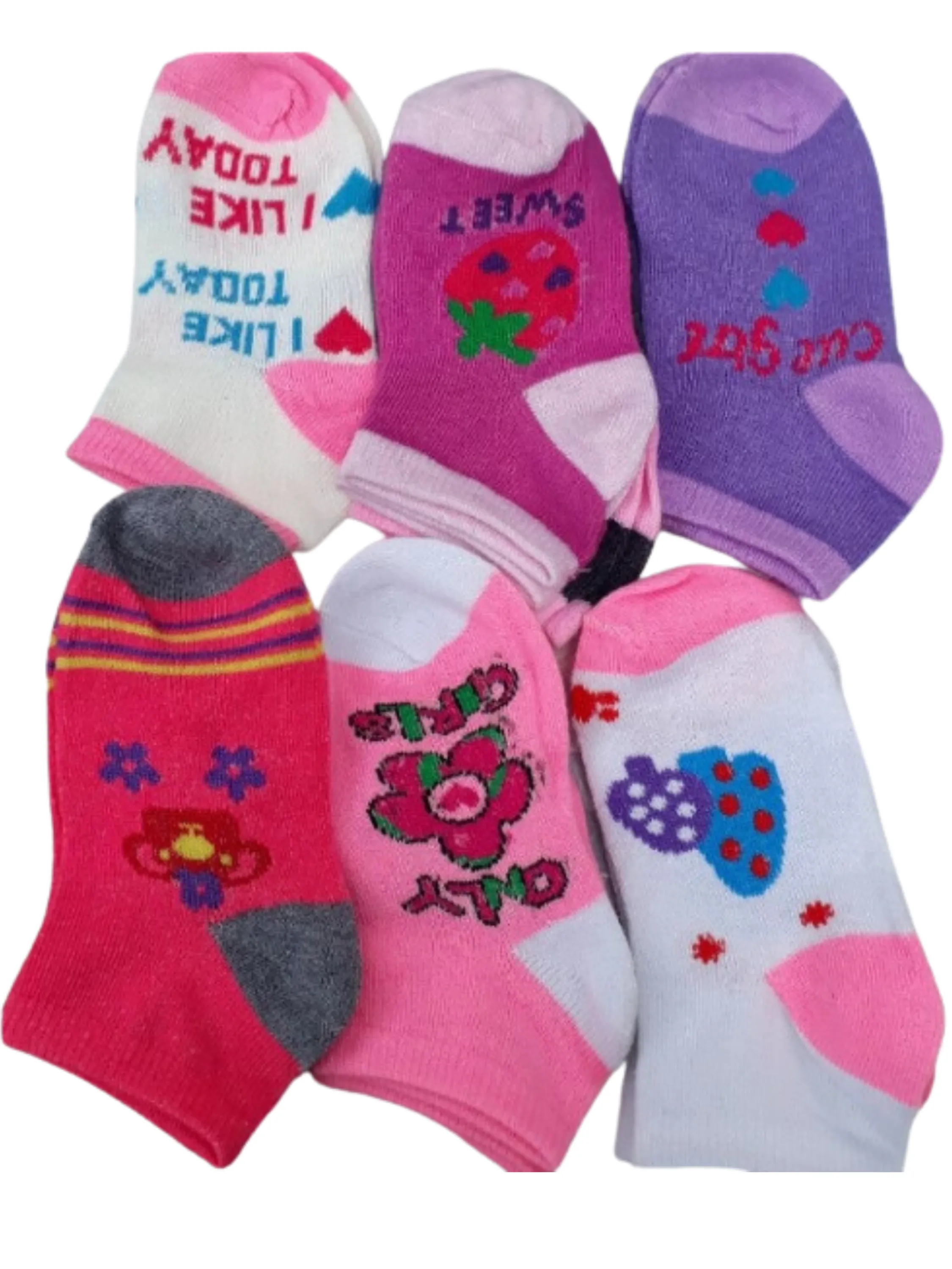 KIT 120 PARES MEIAS INFANTIL  2-4 (meninas)