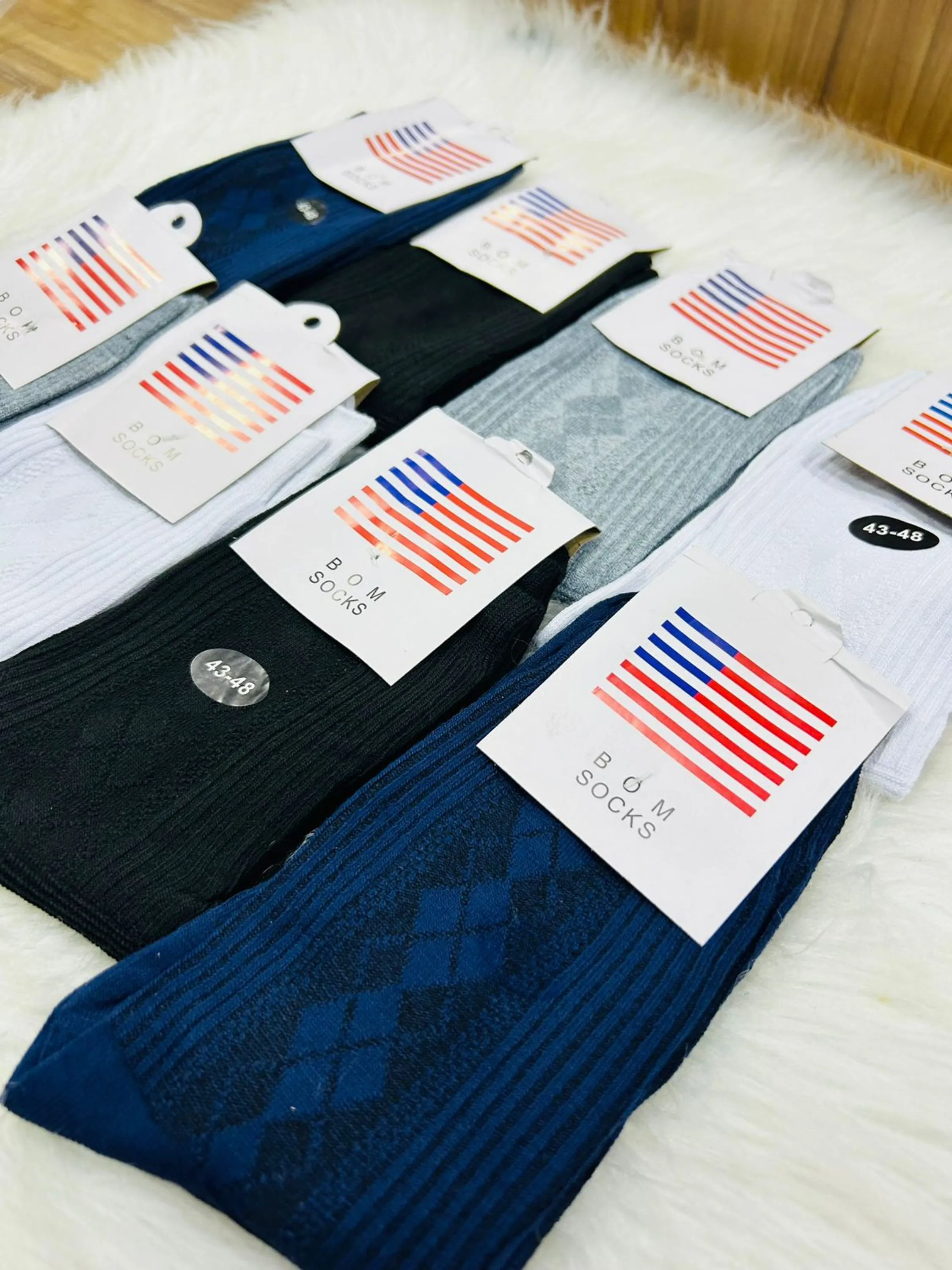 12 PARES MEIA SOCIAL USA MODELO TRADICONAL CORES SORTIDAS