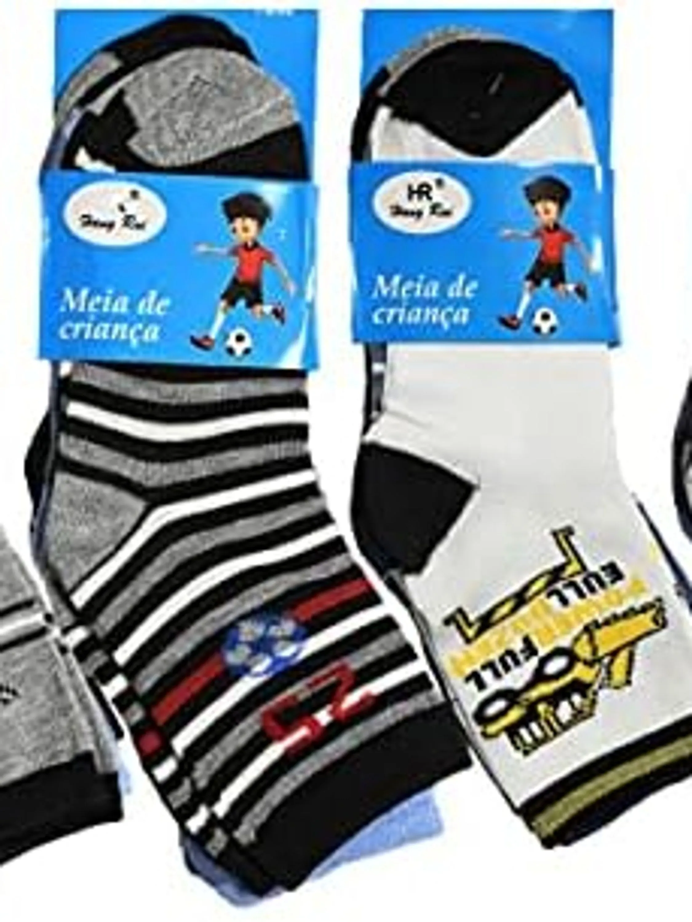KIT 12 PEÇAS MEIAS INFANTIL 10-12 (MENINOS)
