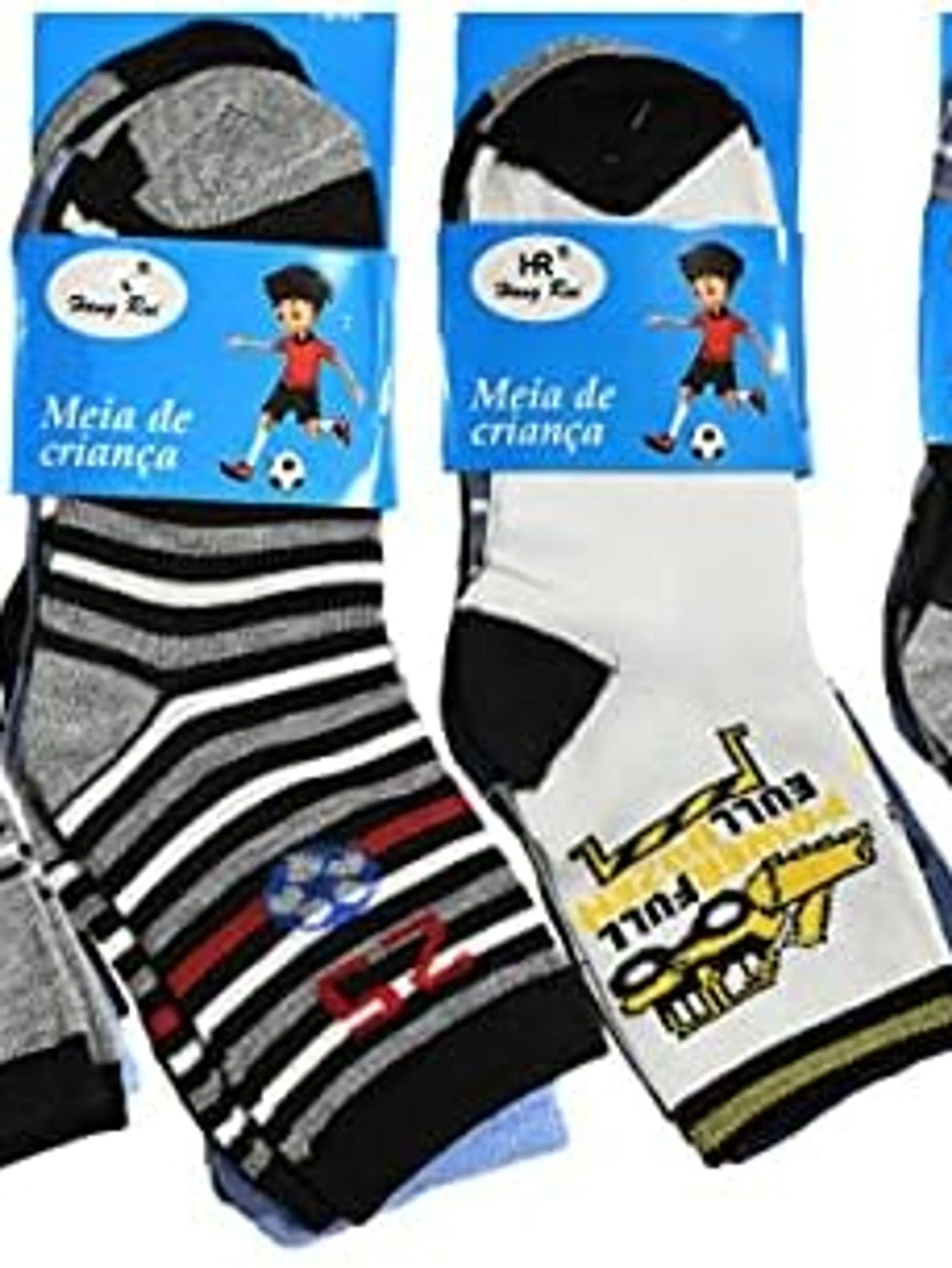 KIT 12 PARES MEIAS INFANTIL 2-4 (MENINOS)