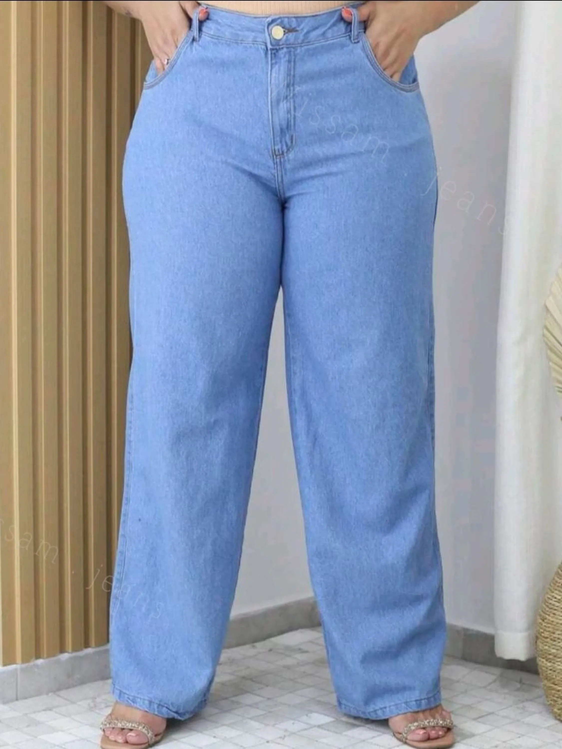 Wide leg  Plus size pantalona feminina