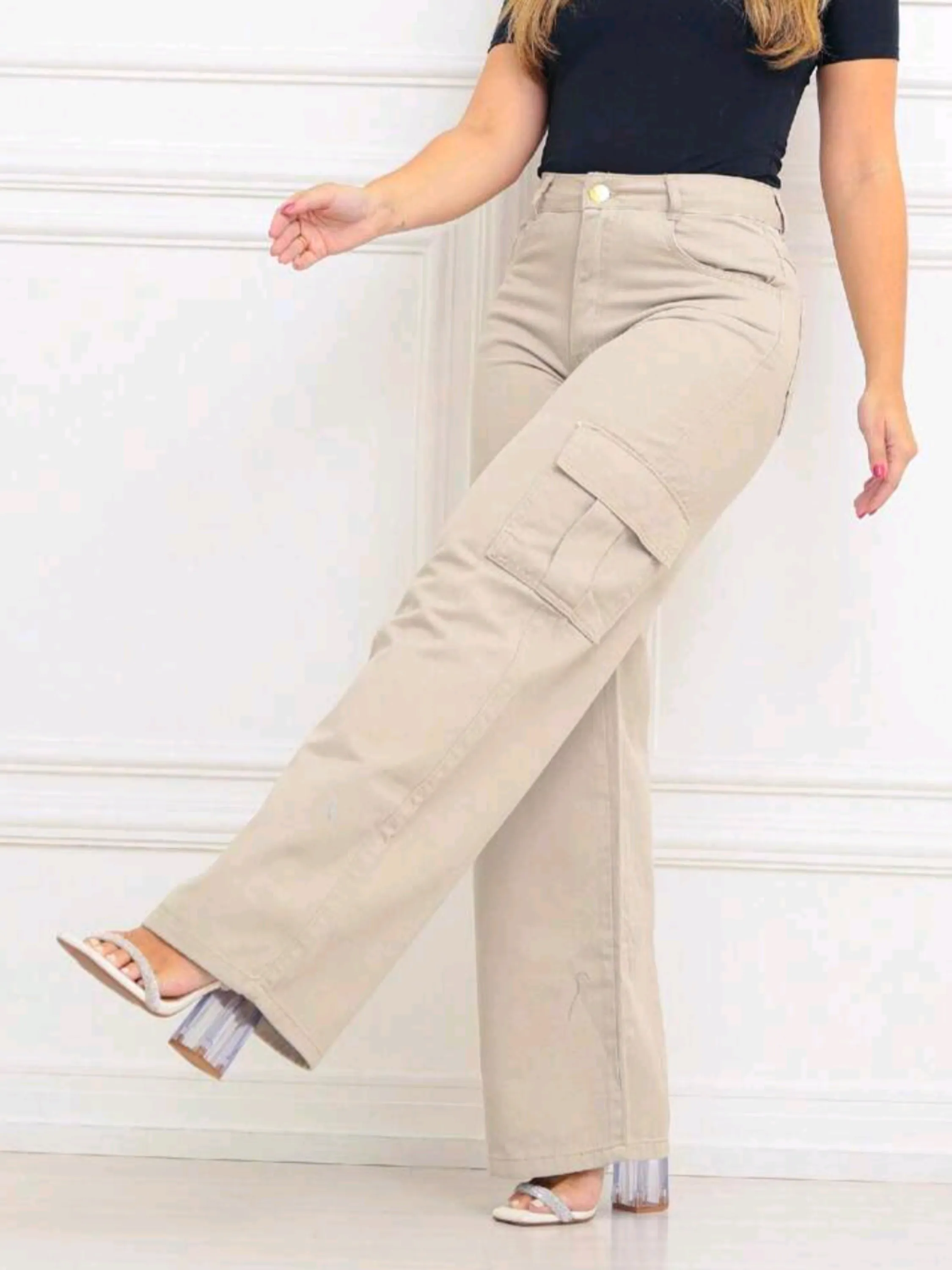 Cargo bege jeans