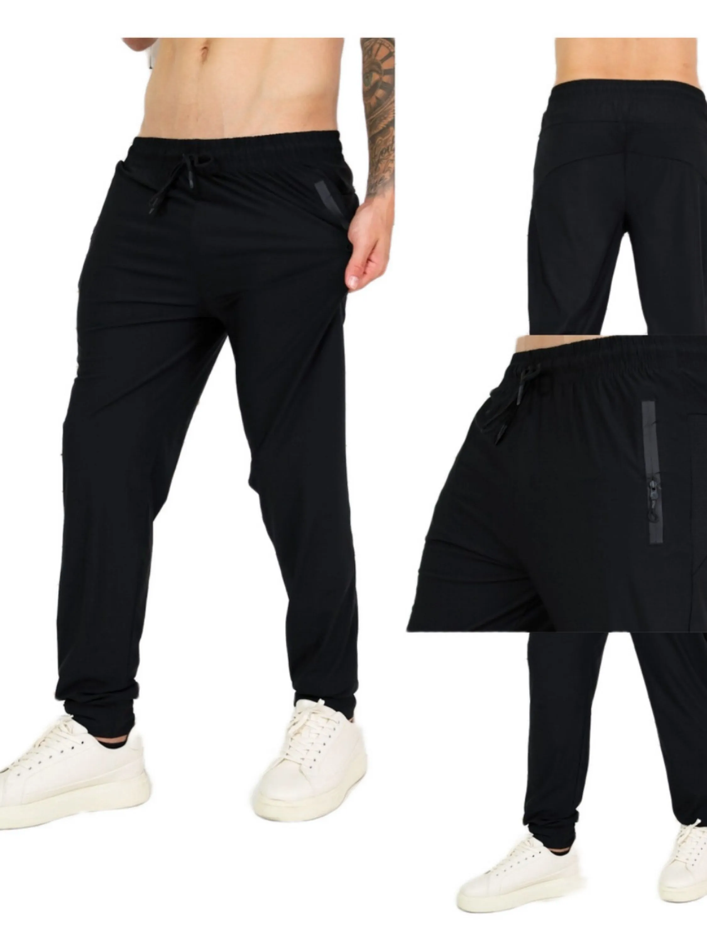 Calça masculina lisa  com elastico e cordão para treinos confortável