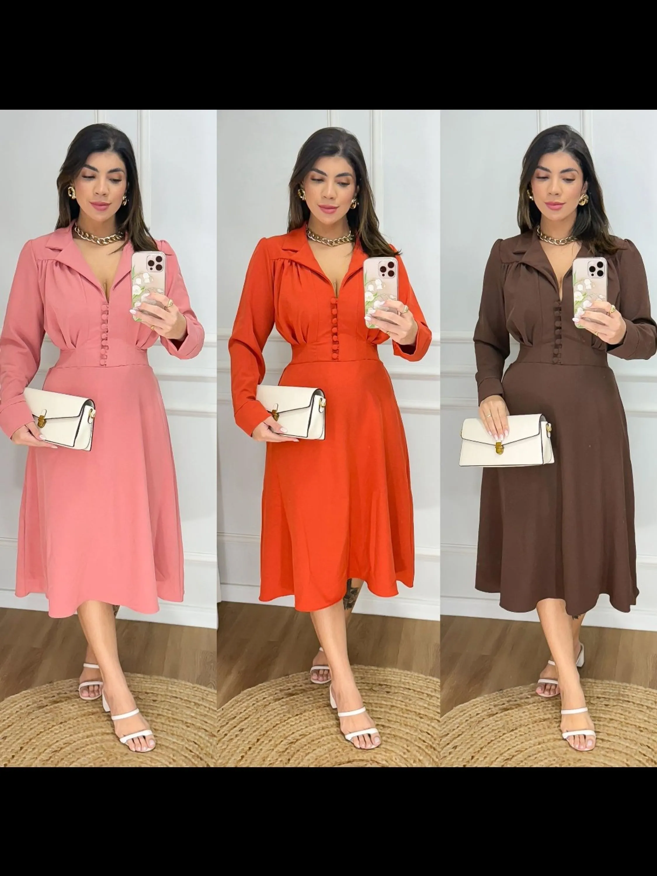 Vestido Manga Longa
