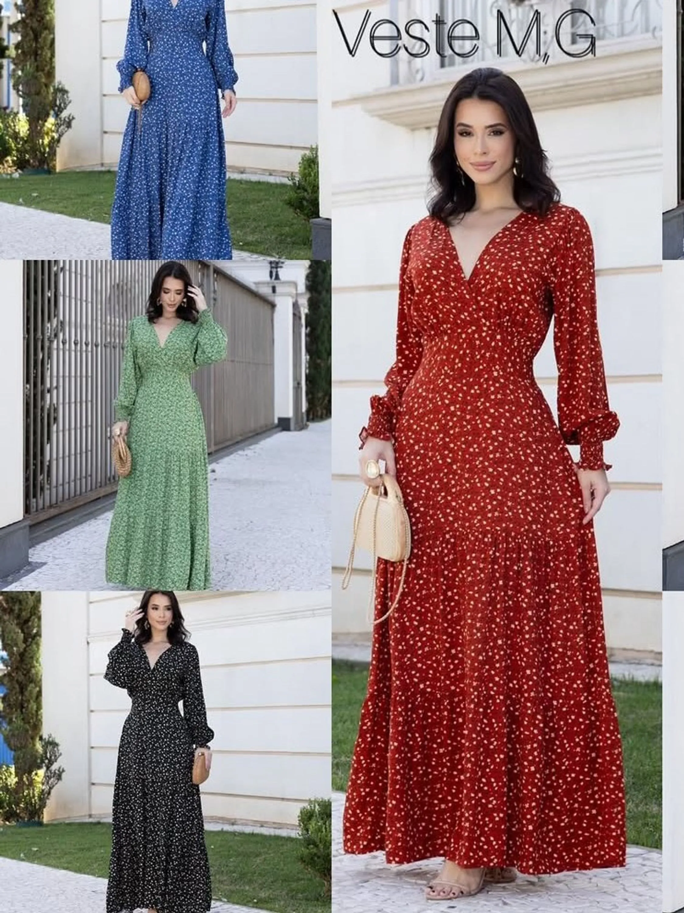 Vestido Manga Longa