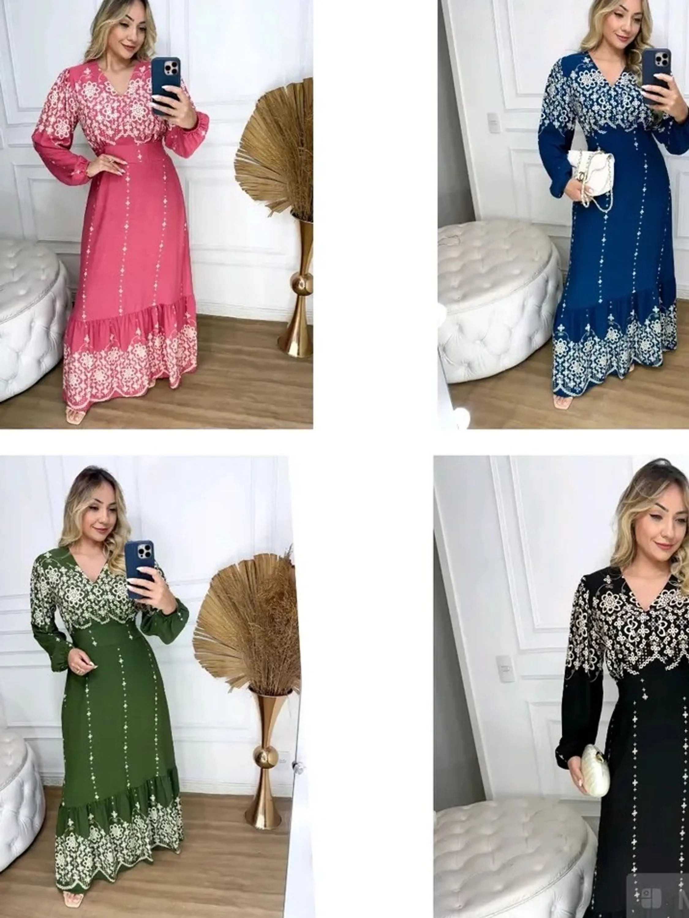 Vestido Manga Longa