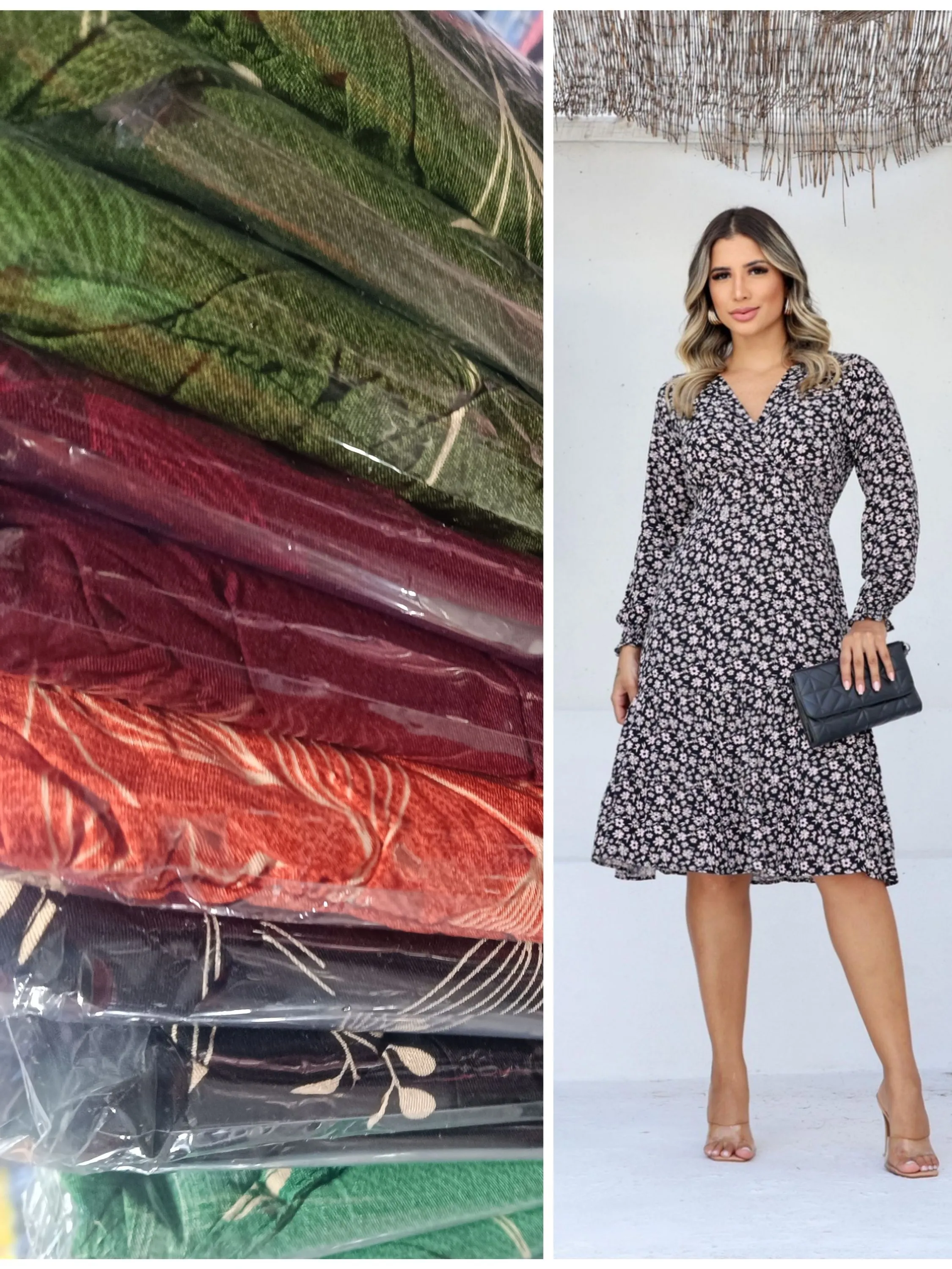 Vestido Manga Longa
