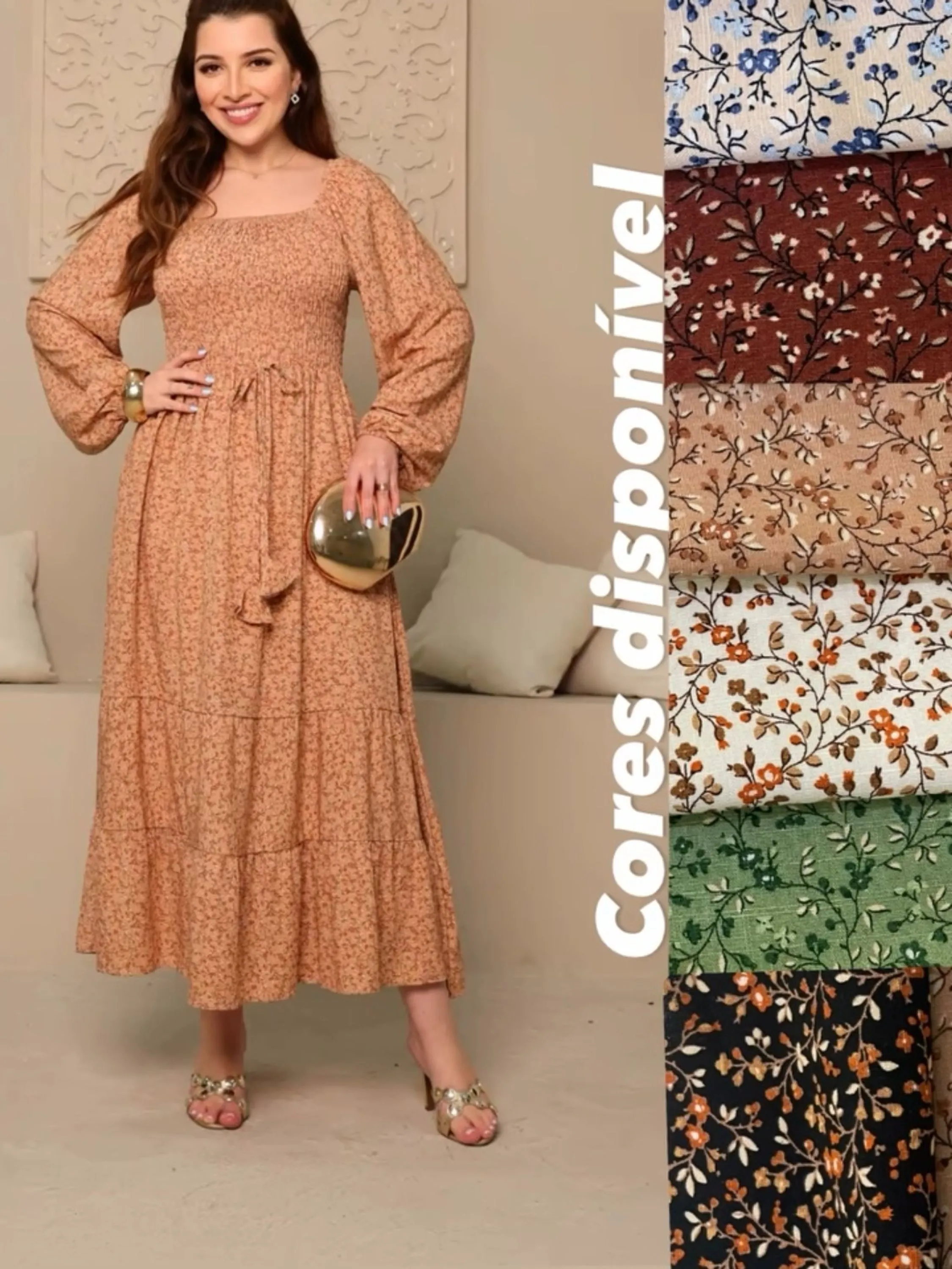 Vestido Manga Longa