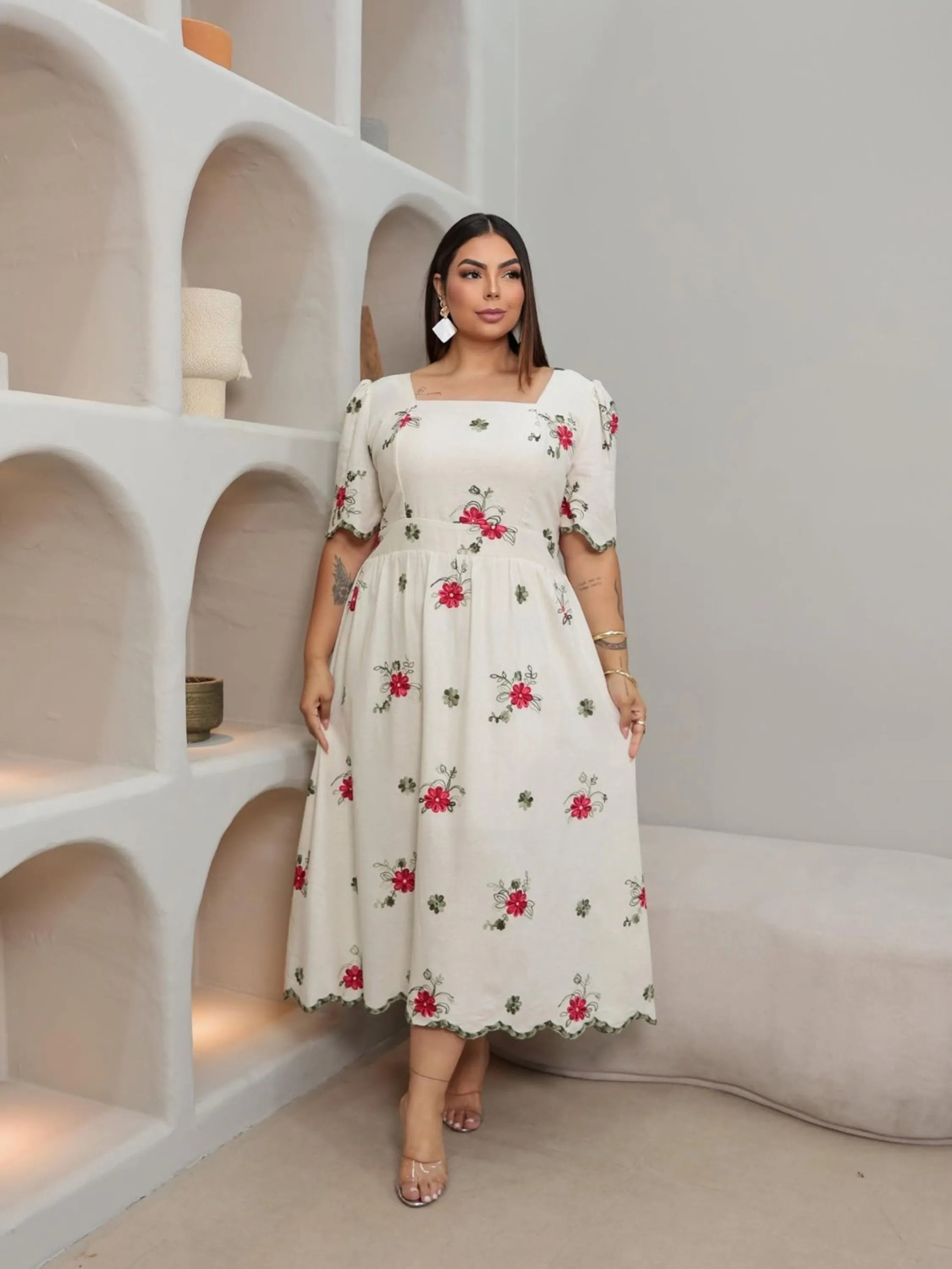 Vestido Longuete Plus