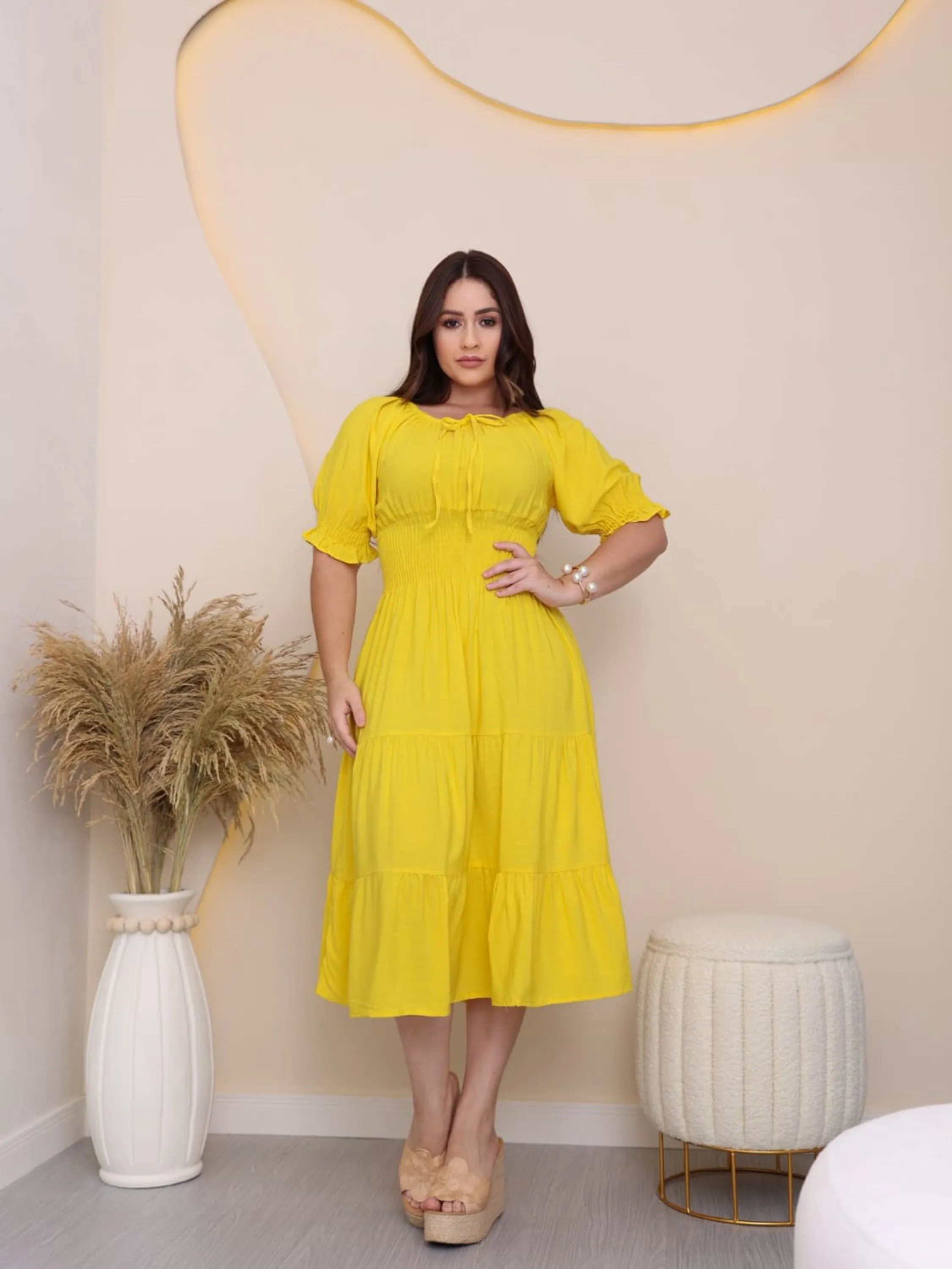 Vestido Midi Ciganinha