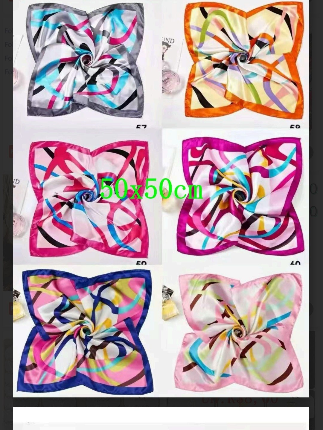 Lenço 50*50 pct c 12