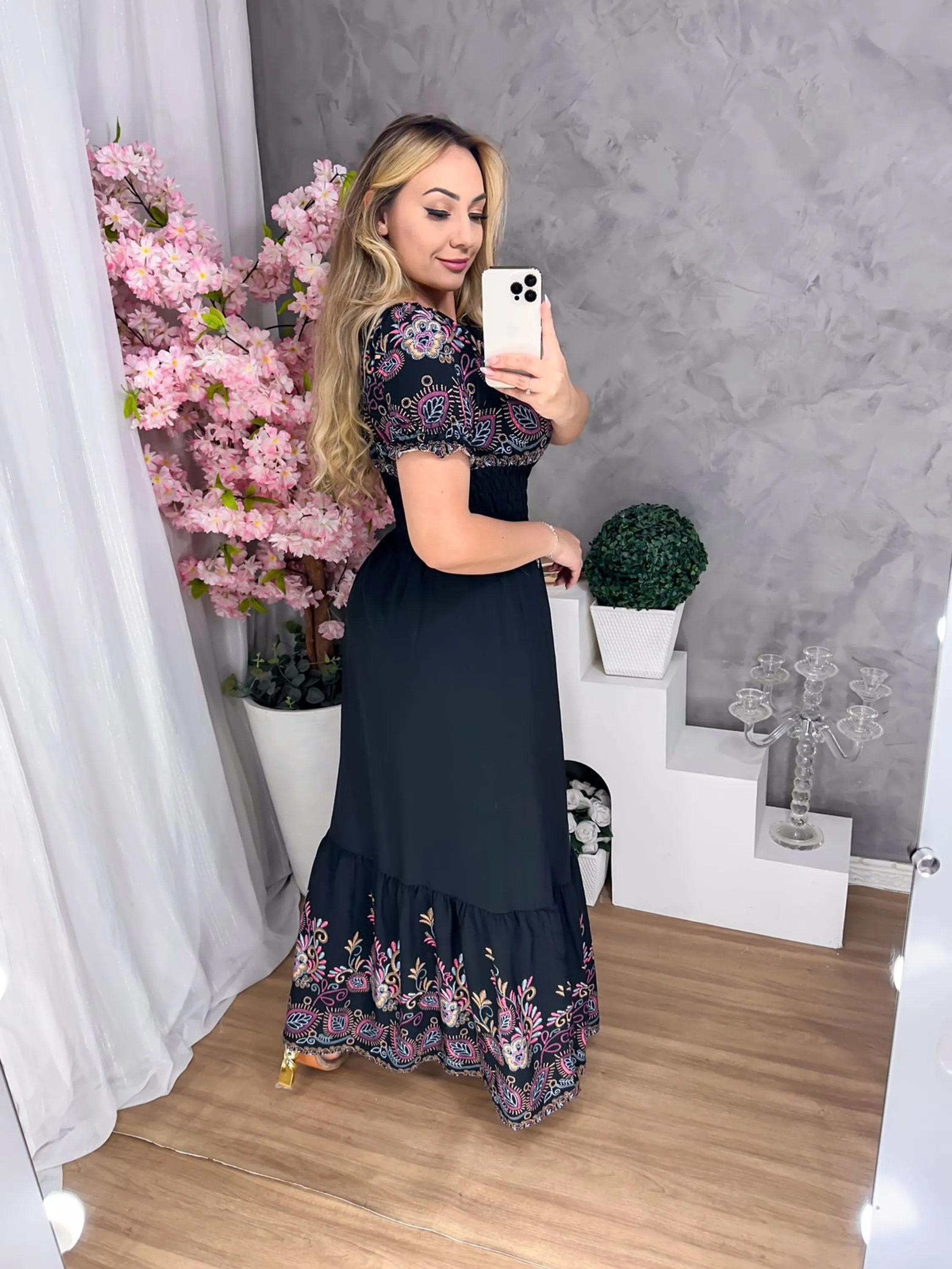 Vestido Longo Ciganinha