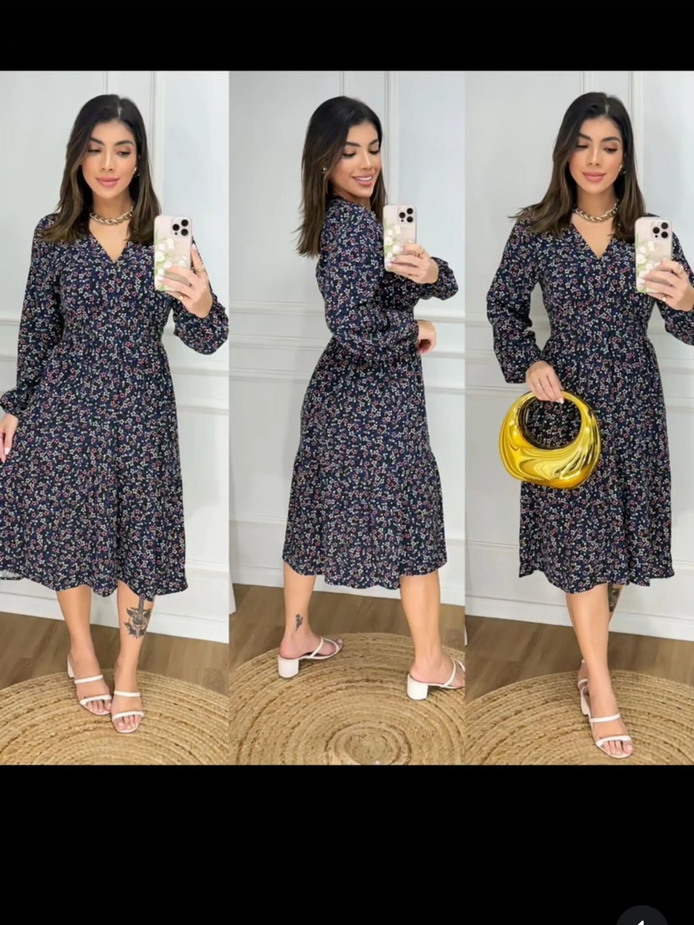 Vestido Manga Longa