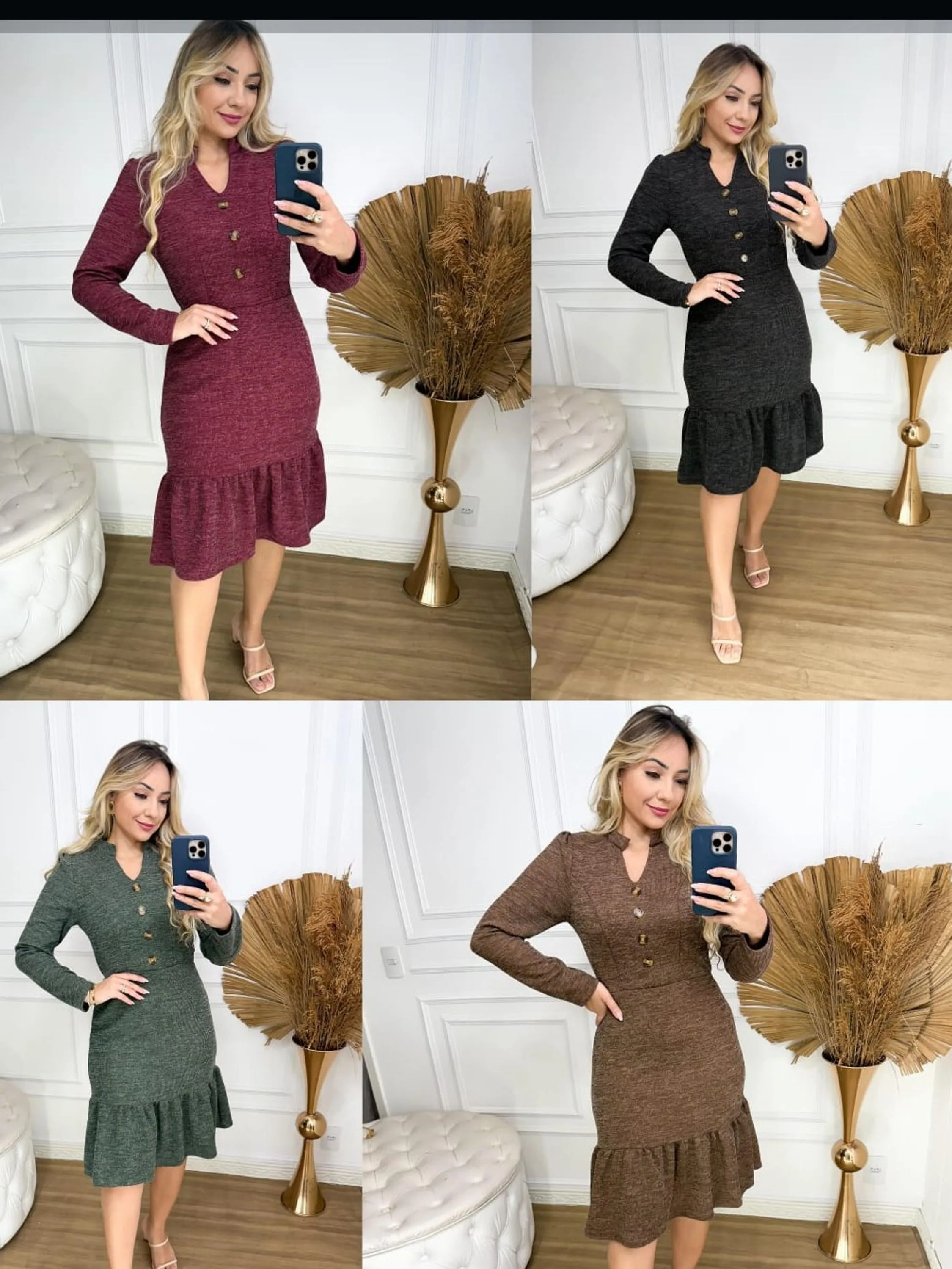 Vestido Manga Longa