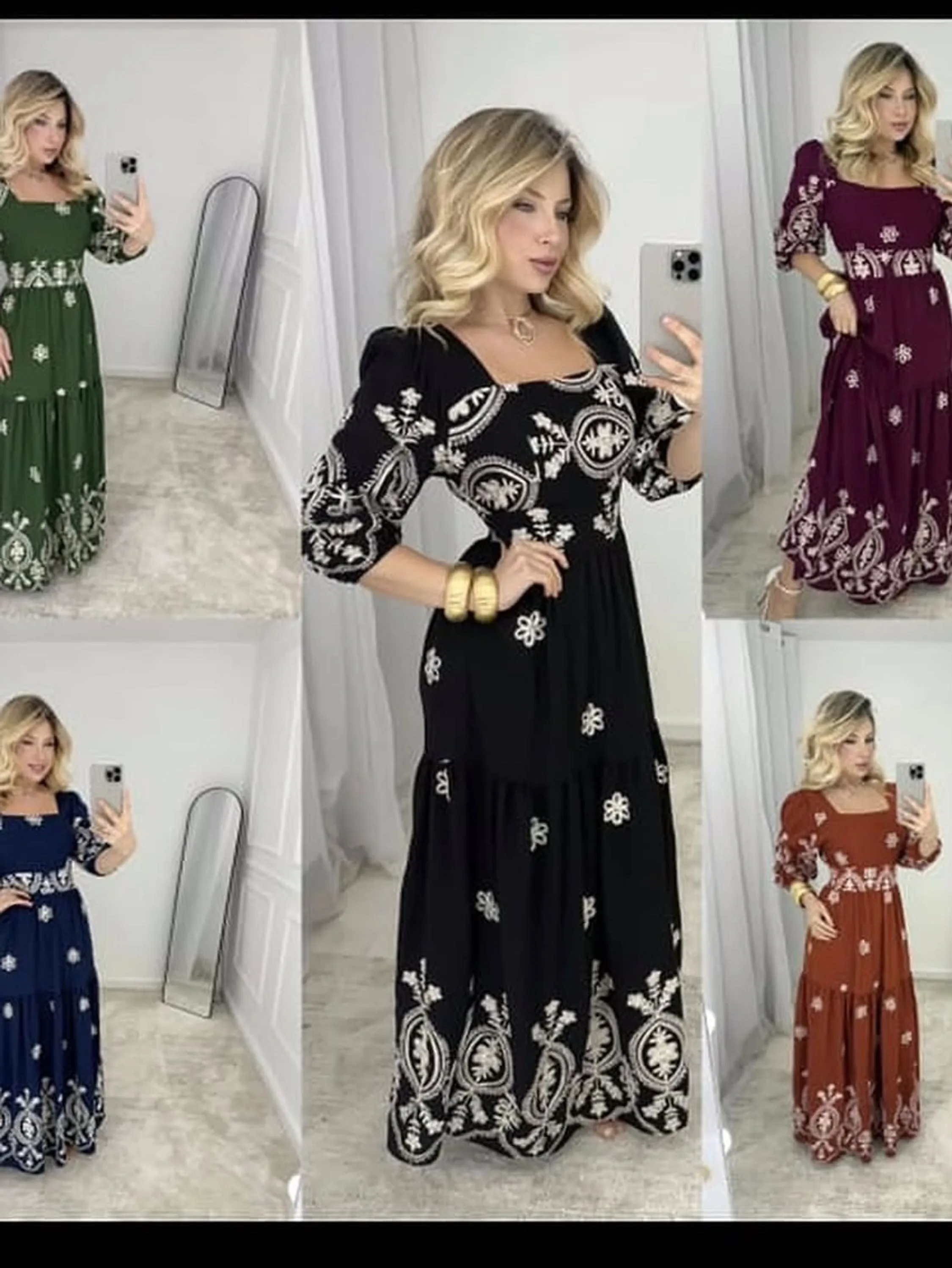 Vestido Manga Longa
