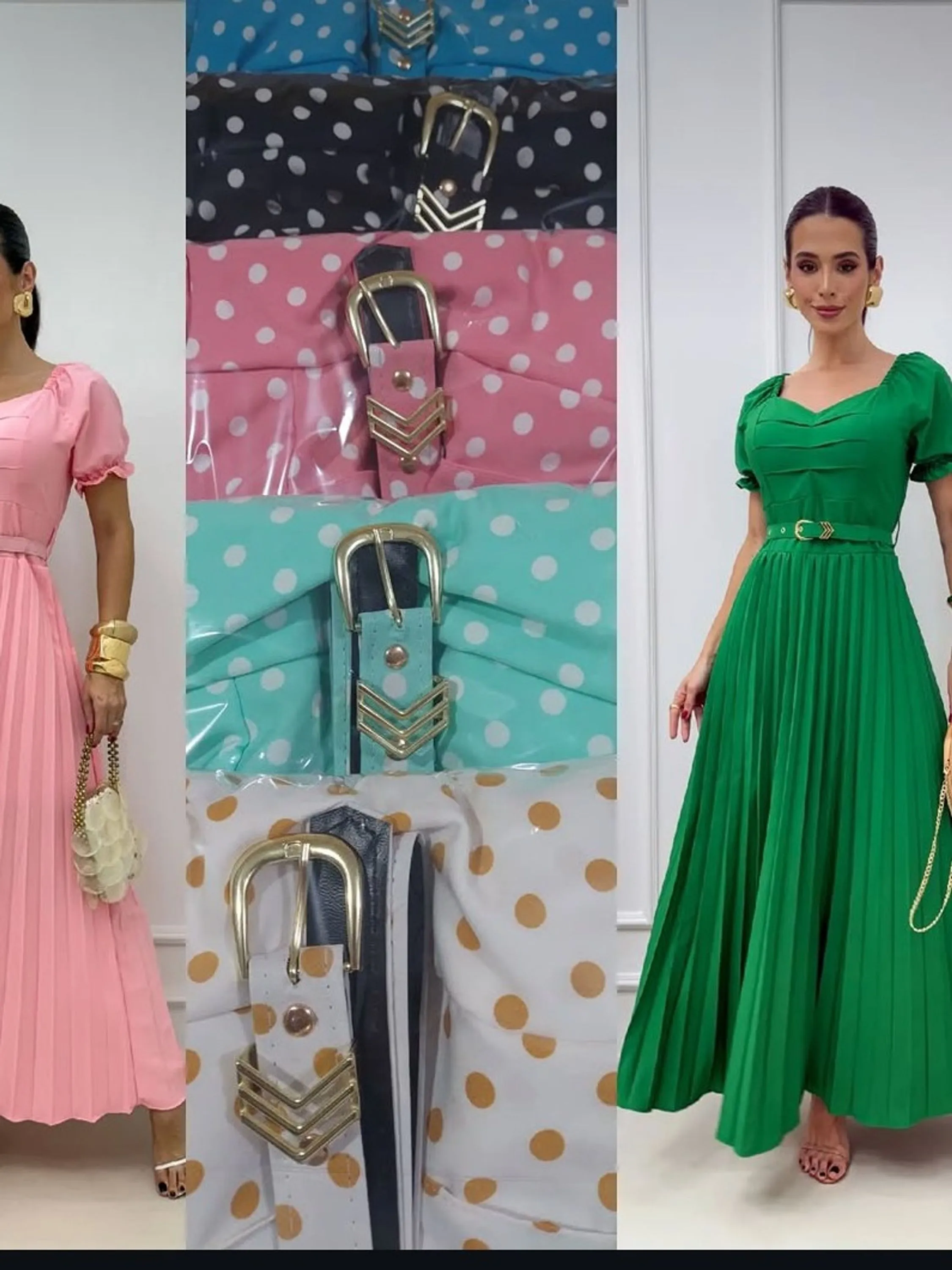 Vestido Longo Plissado
