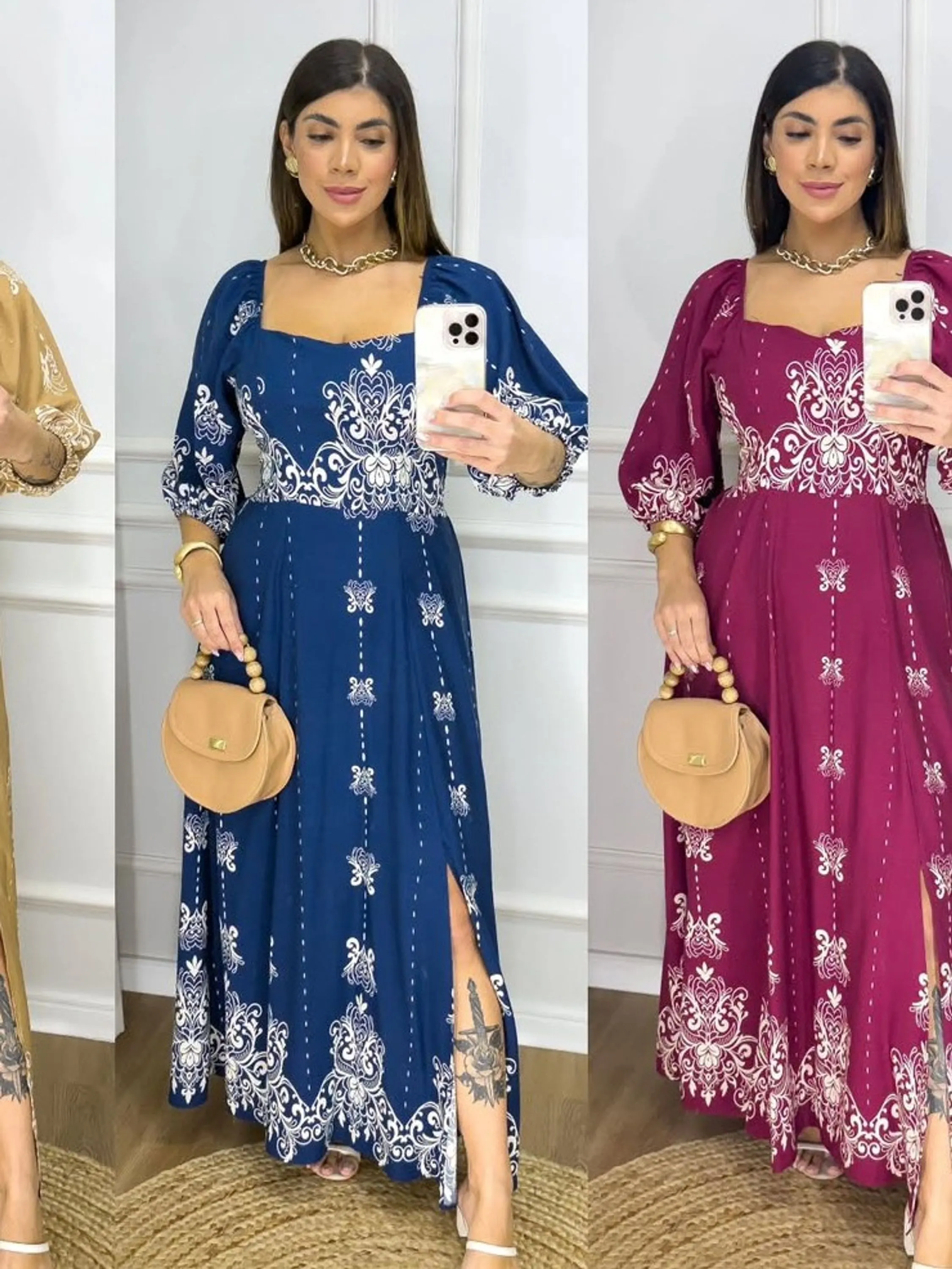 Vestido Manga Longa