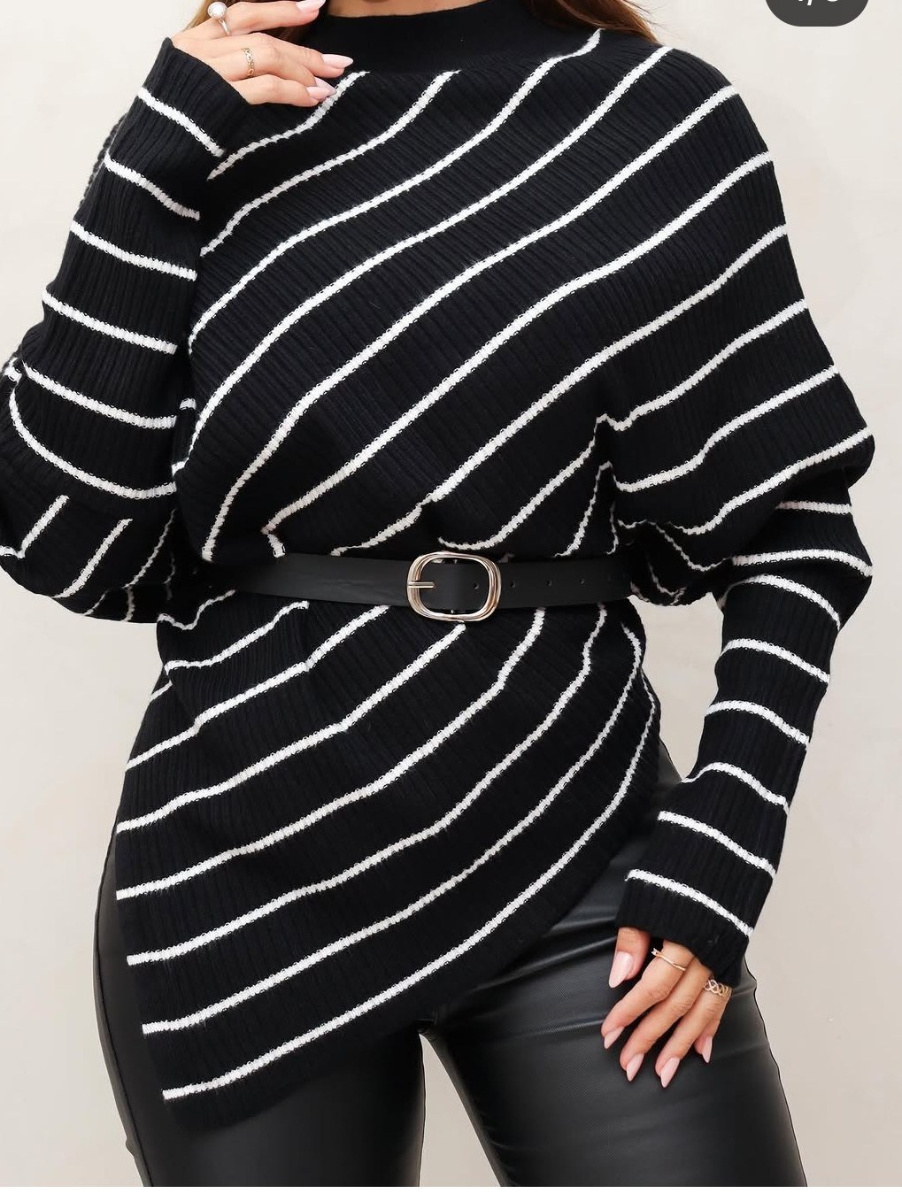 Blusa Manga Longa c Cinto