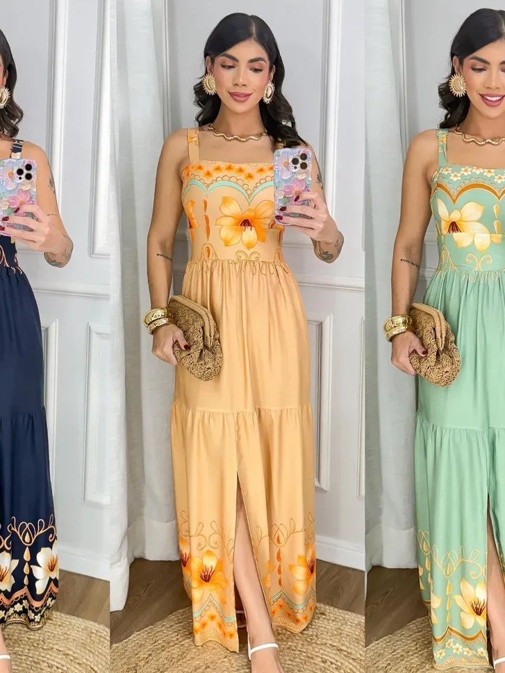 Vestido Longo C Fenda