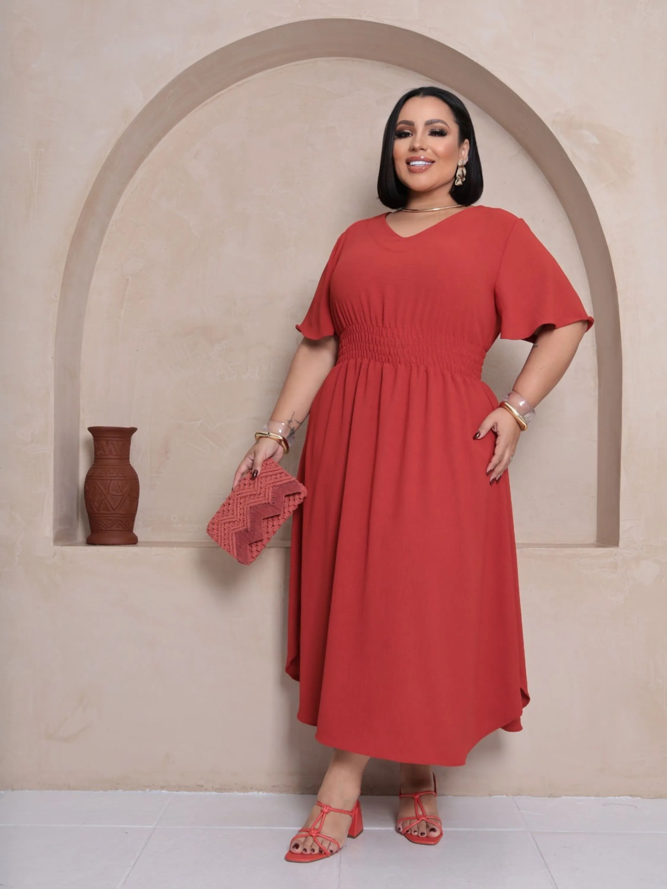 Vestido Longuete Plus