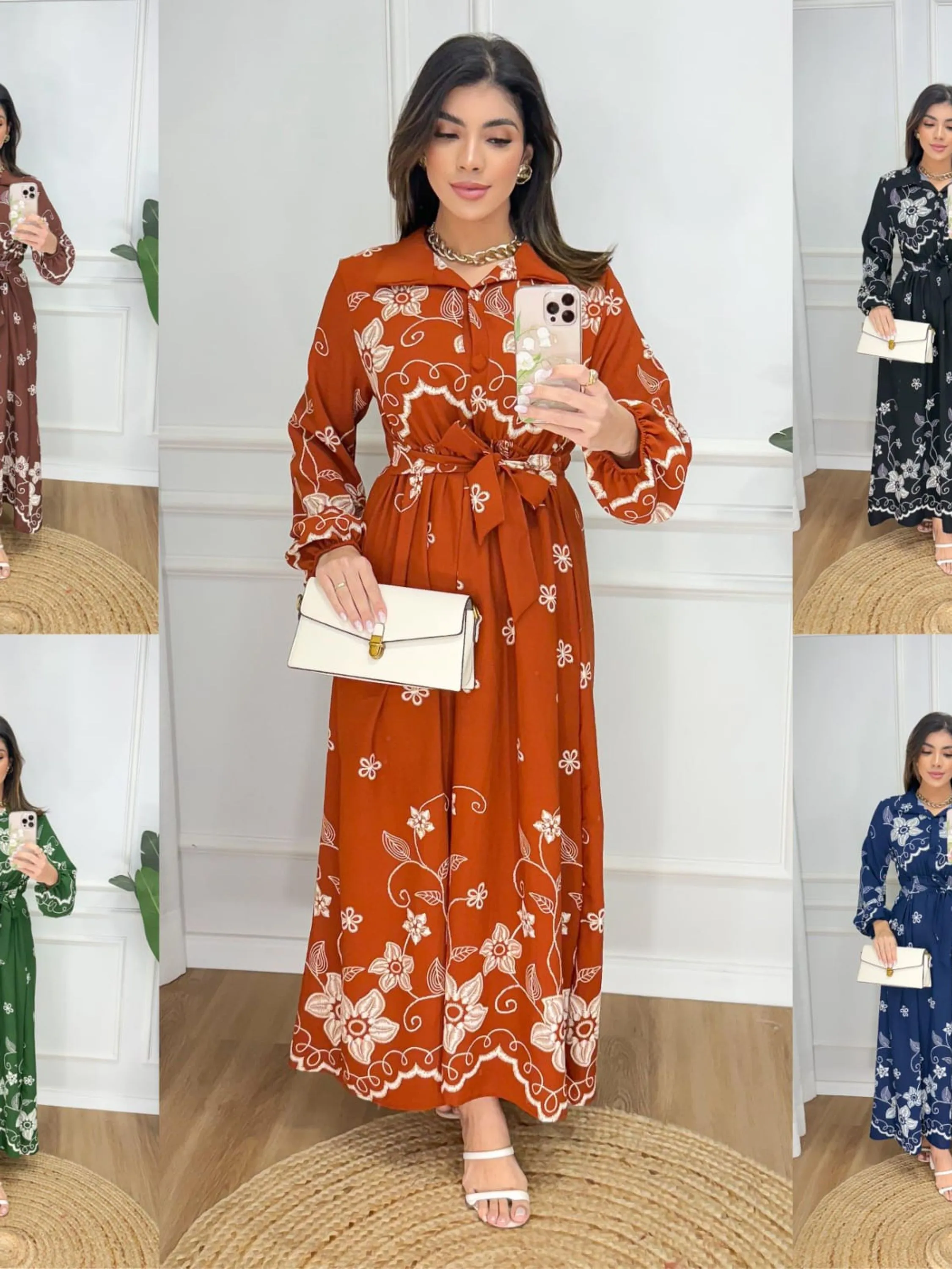Vestido Manga Longa
