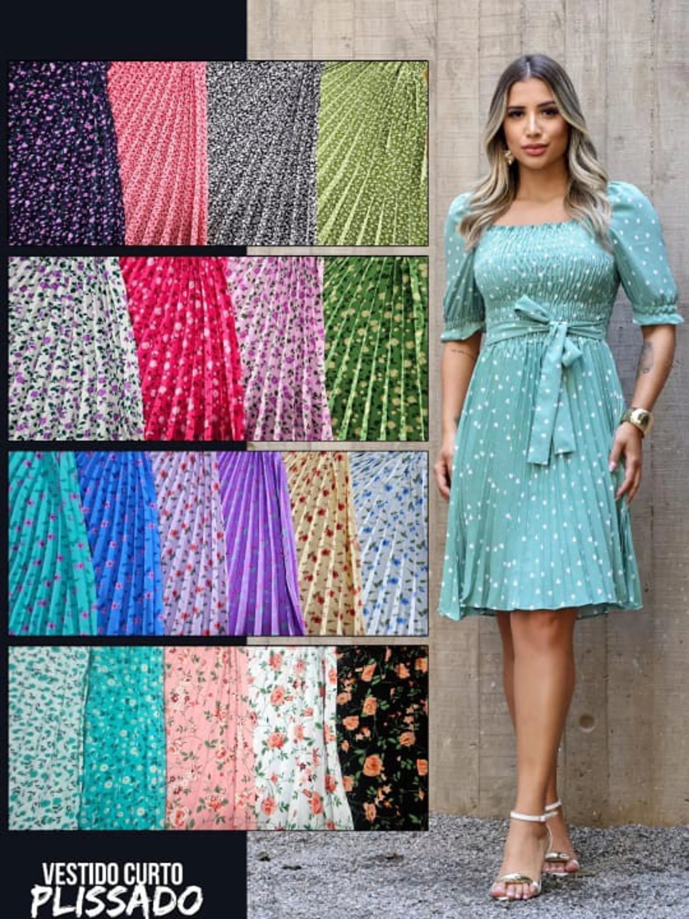 Vestido Midi Plissado