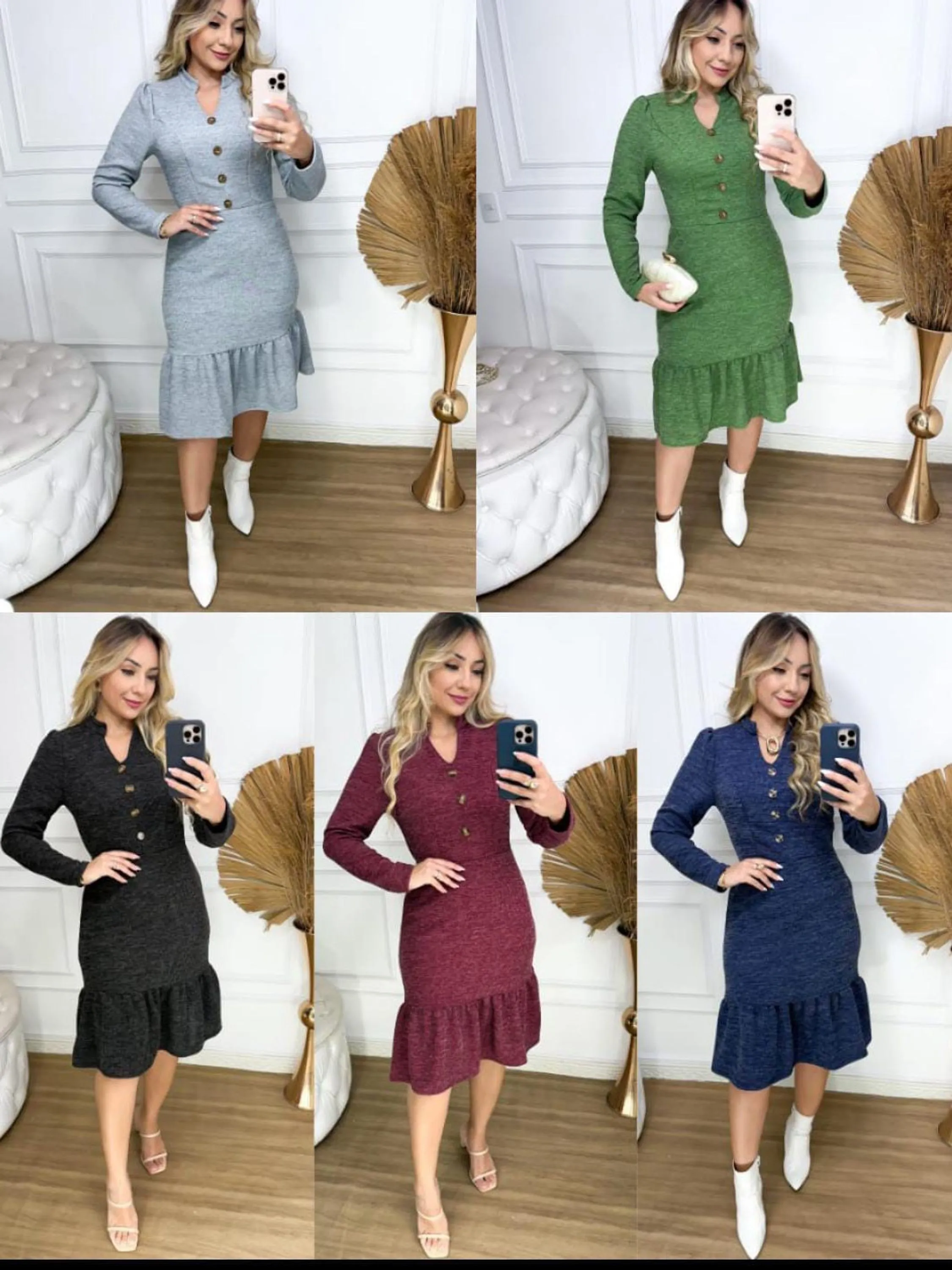 Vestido Manga Longa