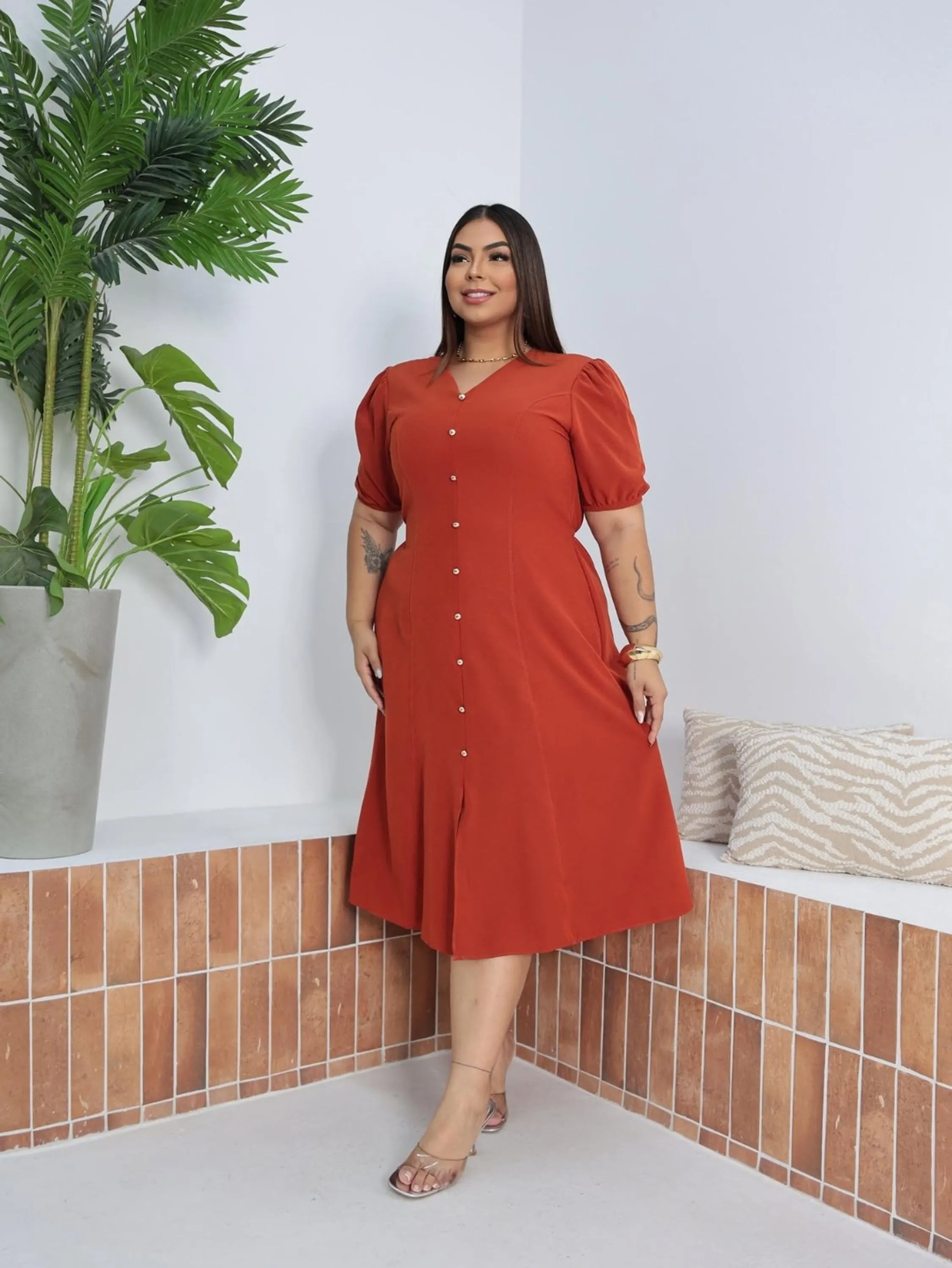 Vestido Longuete Plus