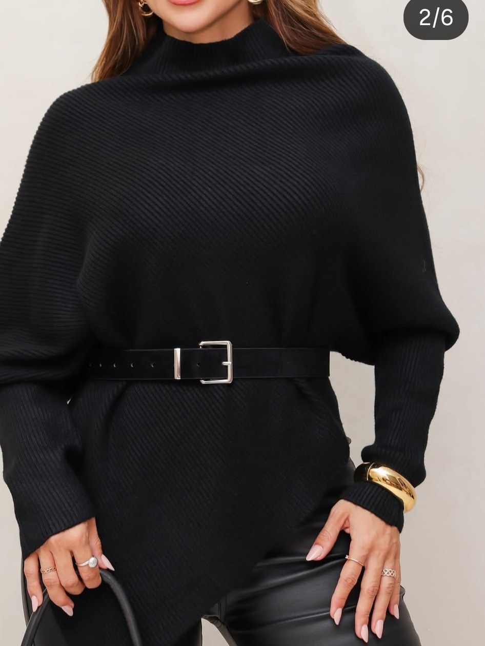 Blusa Manga Longa c Cinto