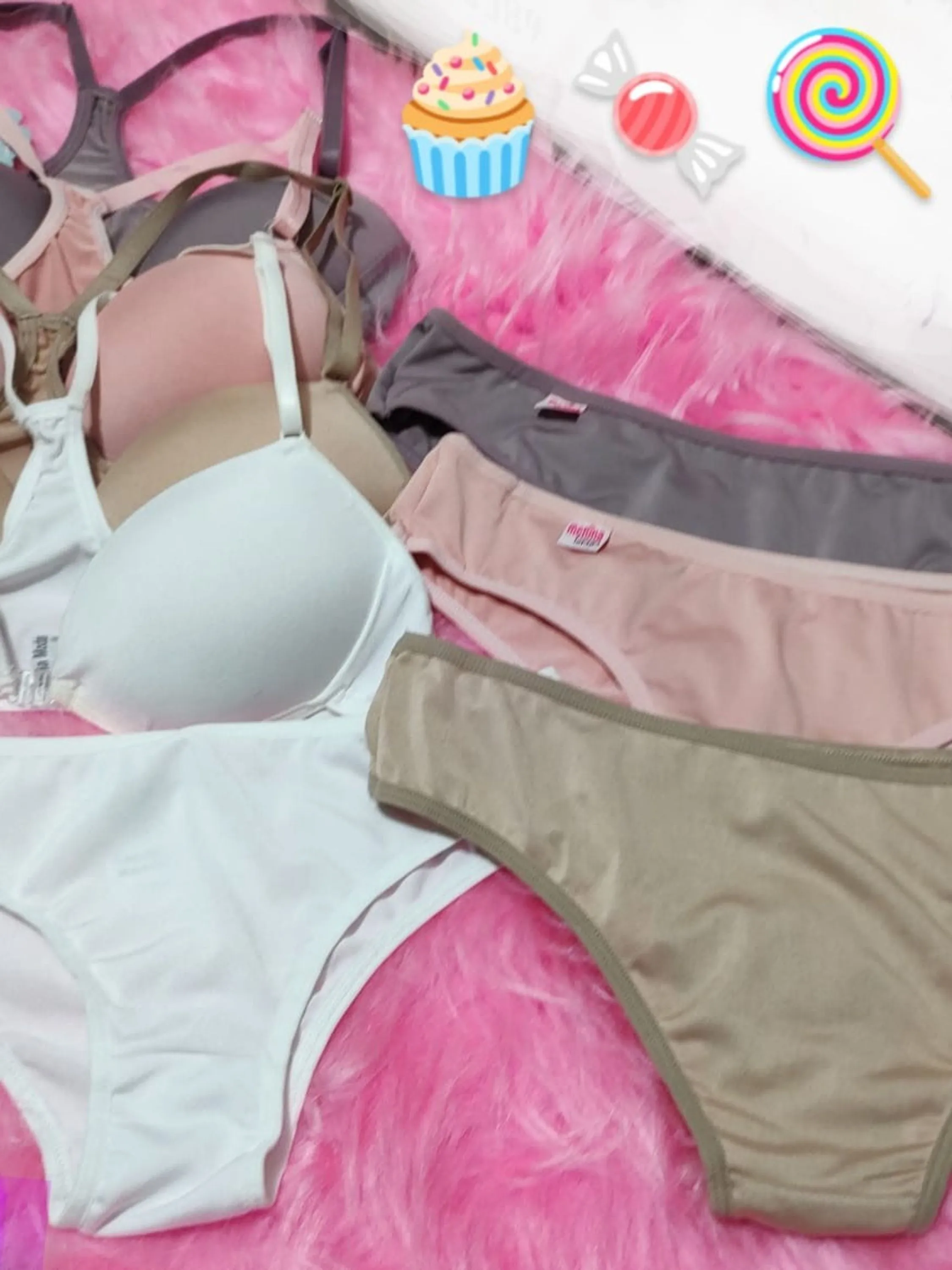 Conjunto lingerie menina moça nadador do tamanho P ao GG sem escolha de tamanhos cores variadas