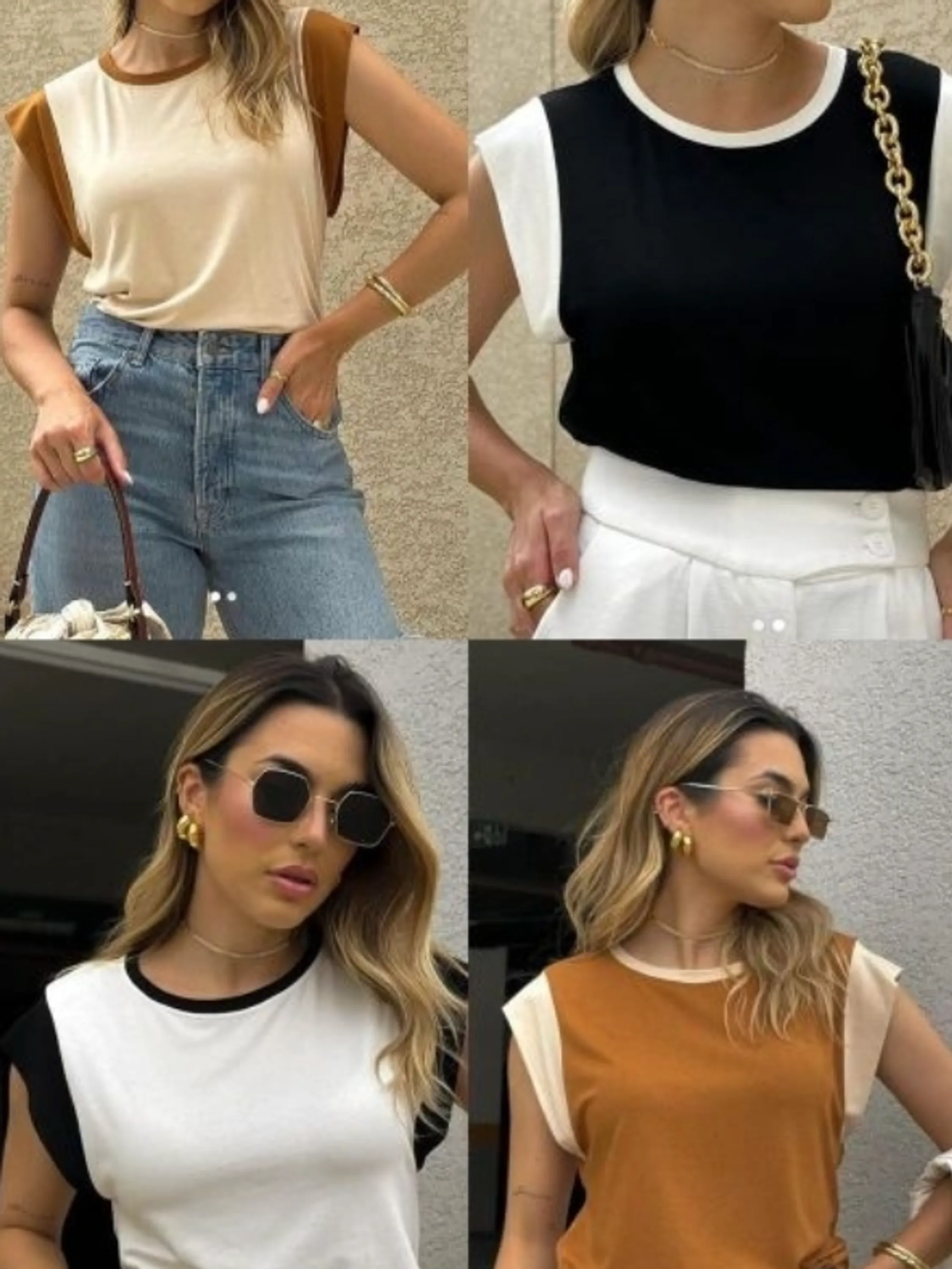 Blusa bicolor cores variadas conforme a disponibilidade da loja 😍