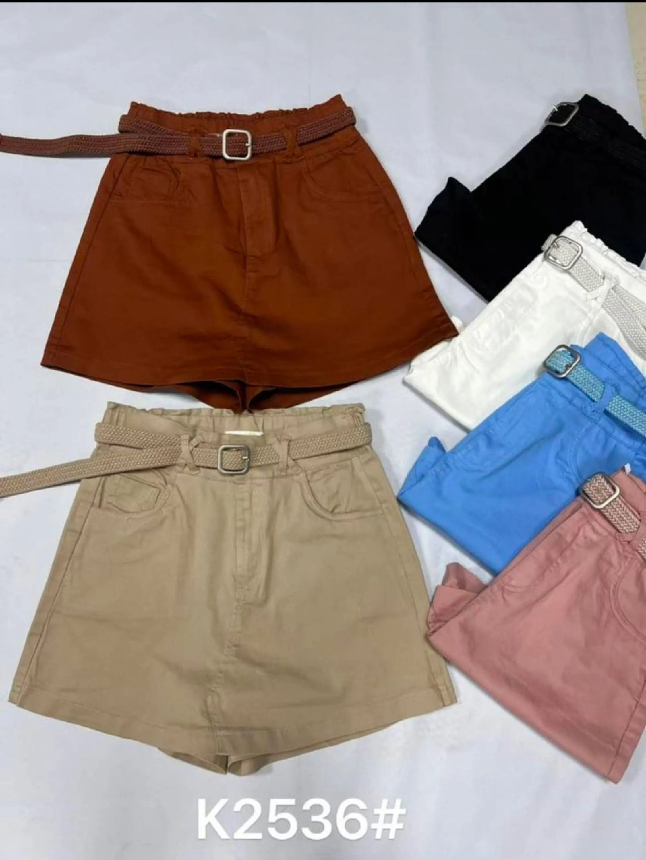 Shorts saia sarja algodão com elastano K2536