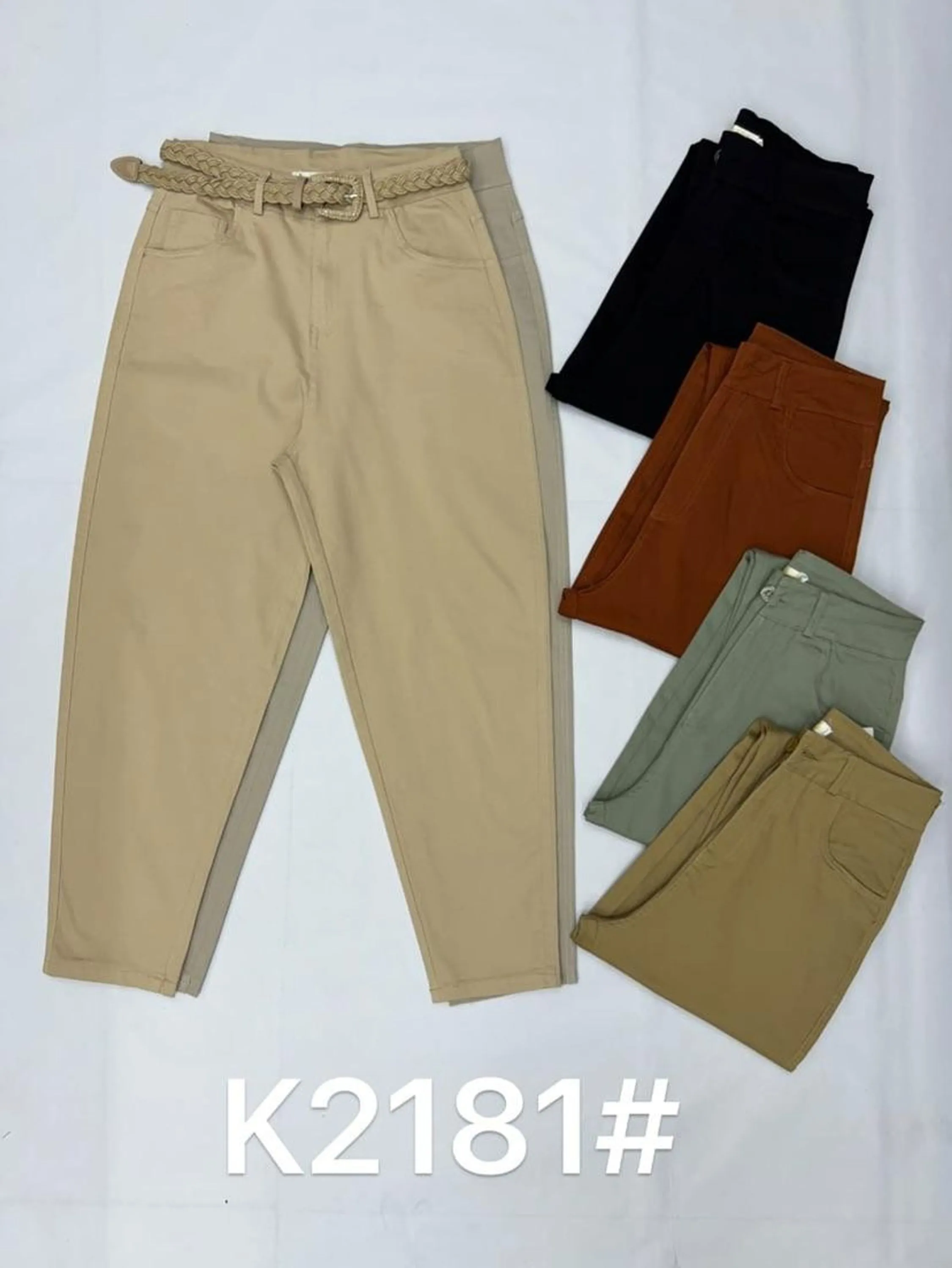 Calça sarja algodão com elastano K2181